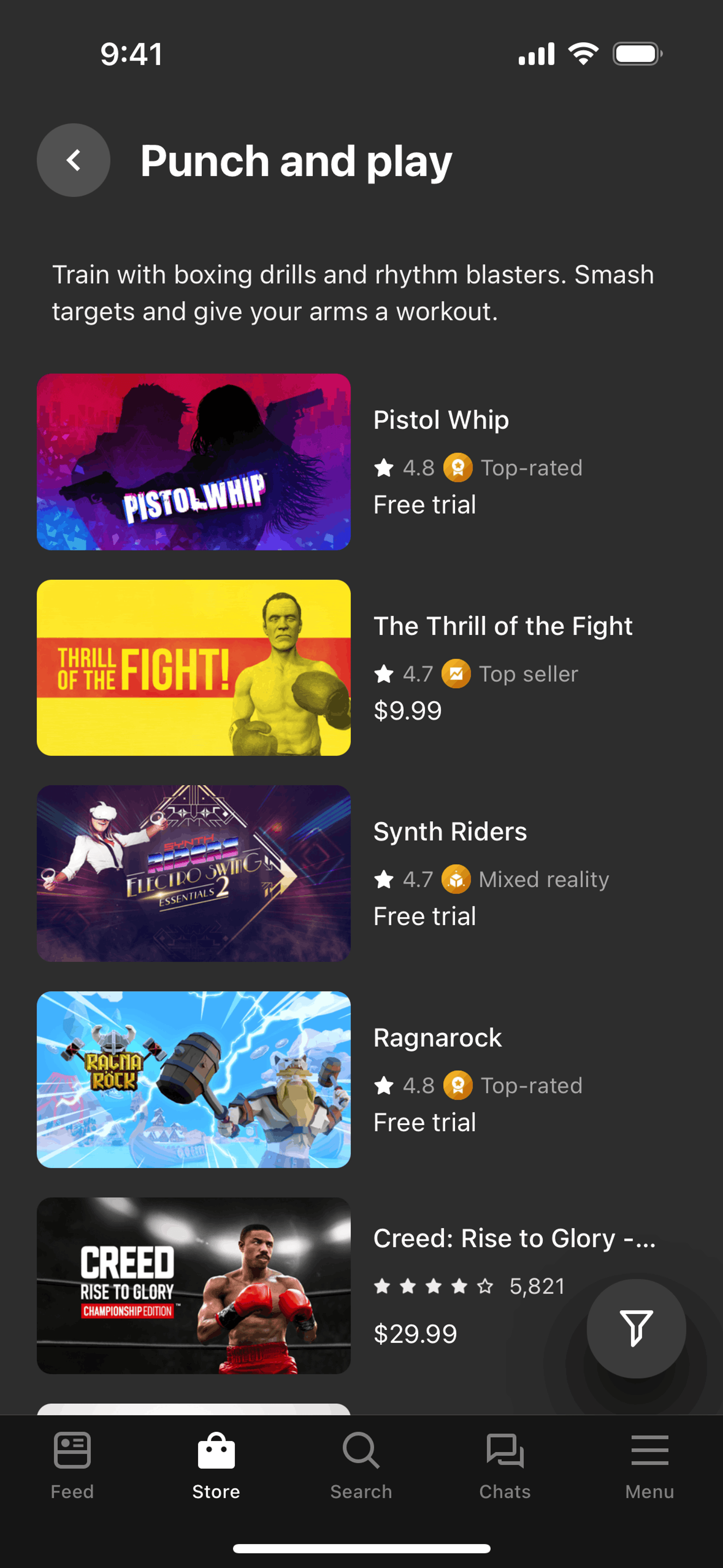 Meta Quest iOS Entertainment interface screenshot 11