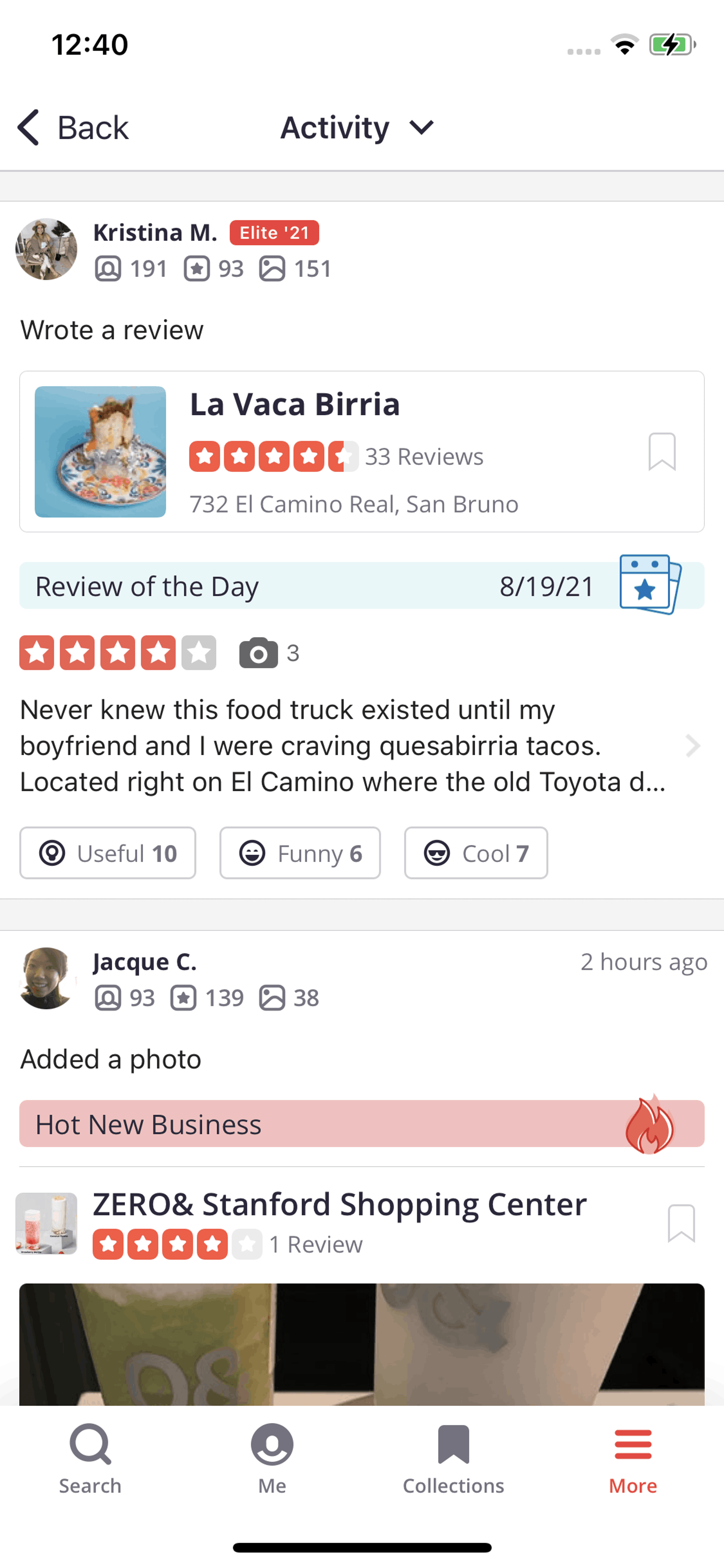 Yelp iOS Food & Drink interface screenshot 22