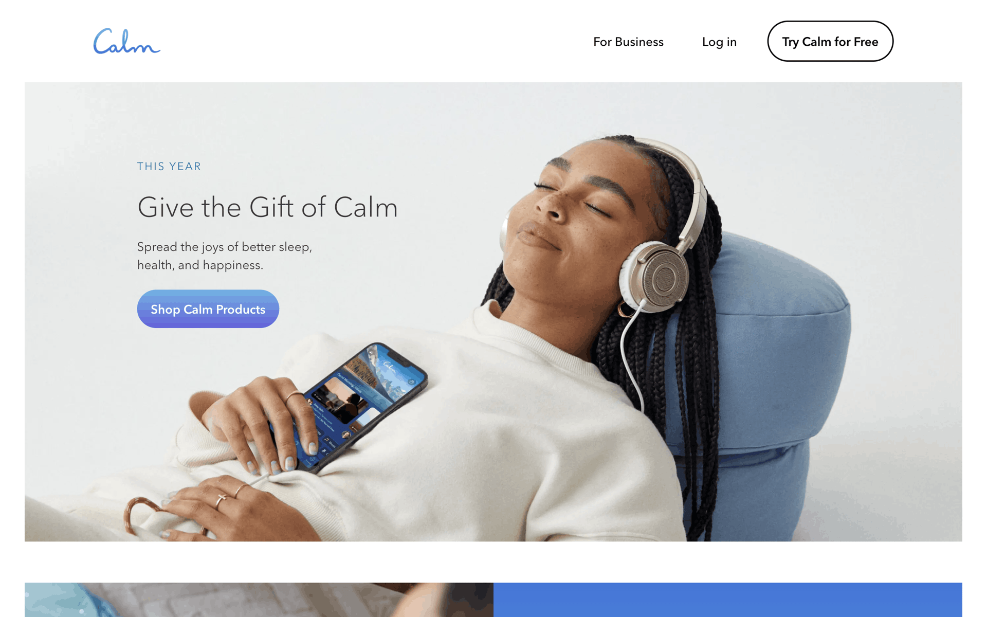 Calm Web Health & Fitness interface screenshot 11