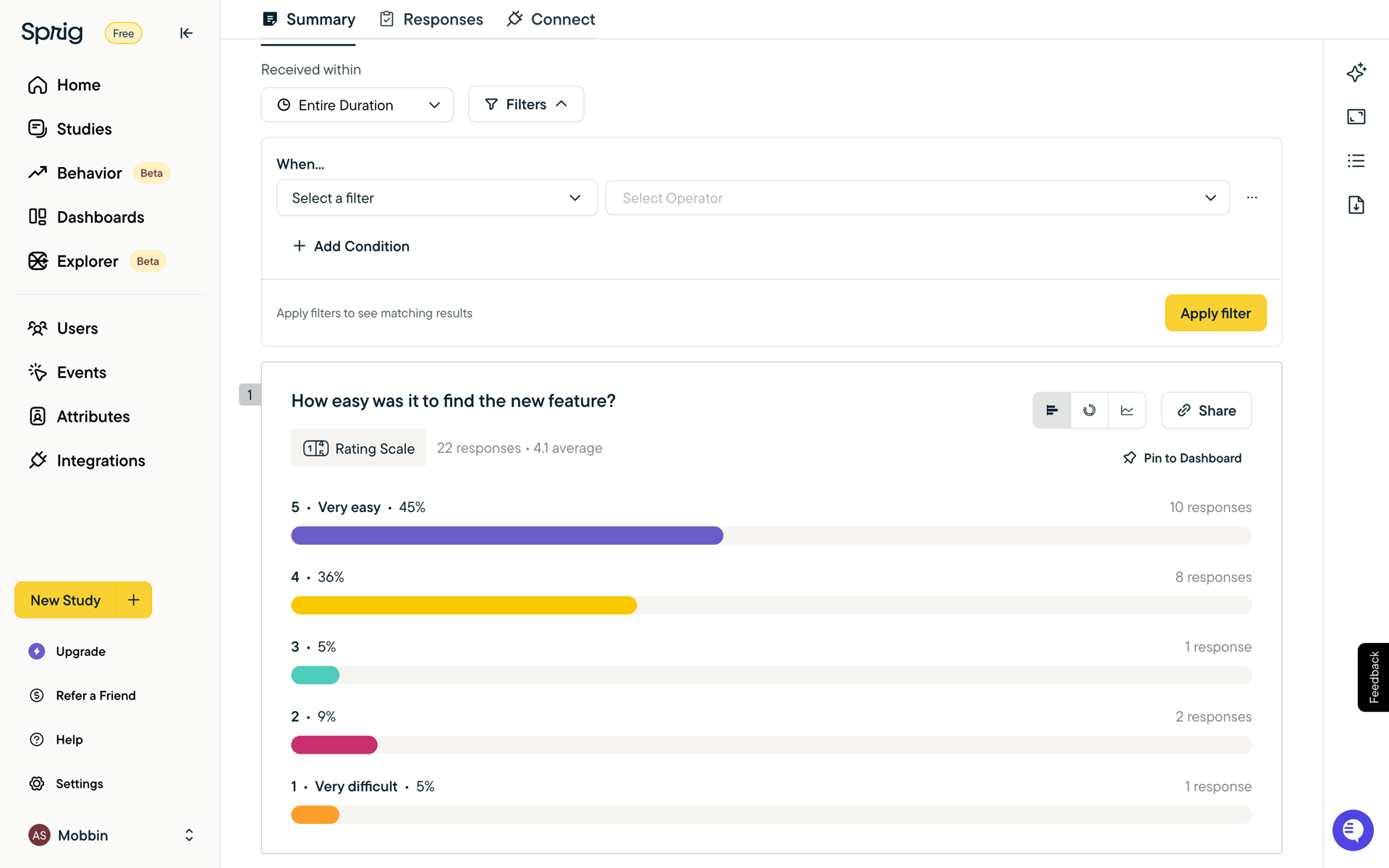 Sprig Web Business interface screenshot 4