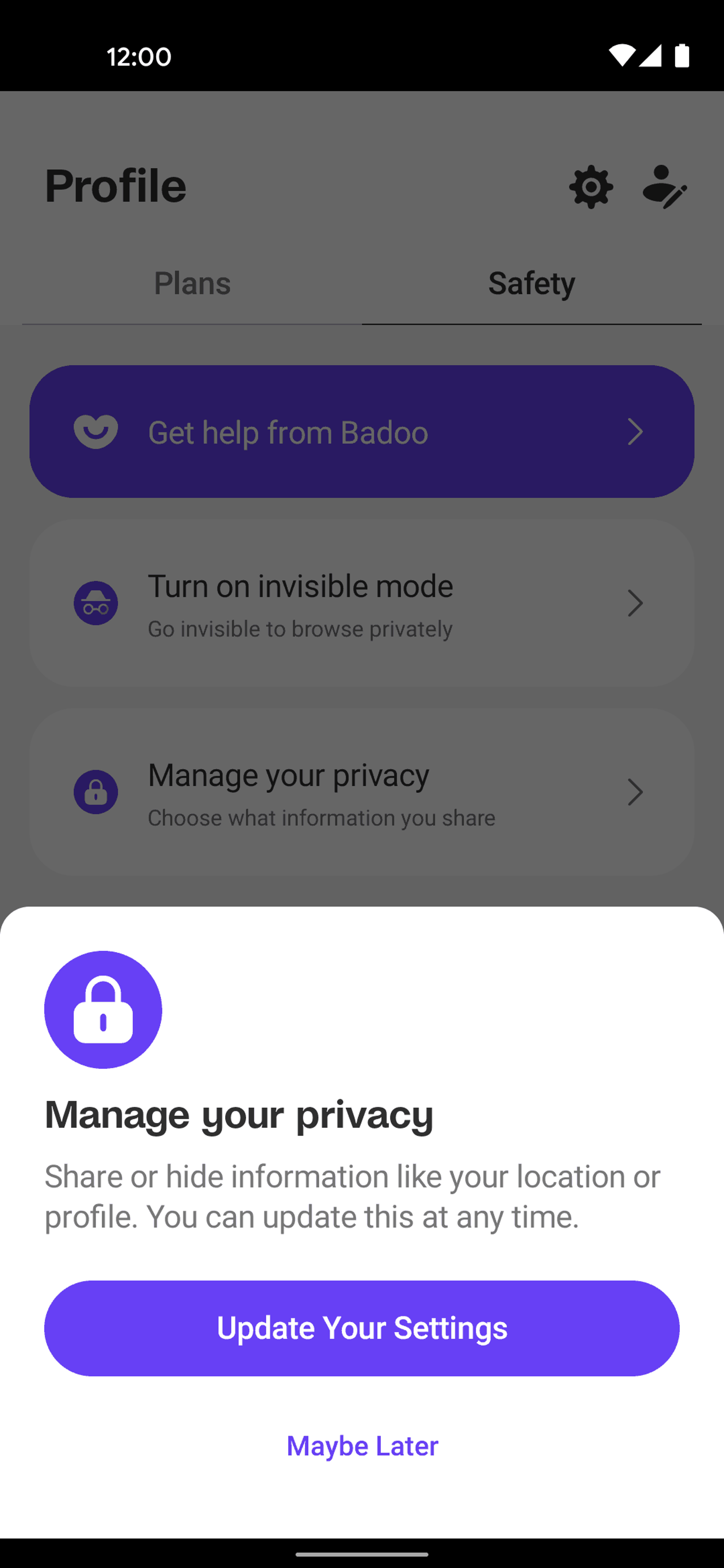 Badoo Android Lifestyle interface screenshot 8