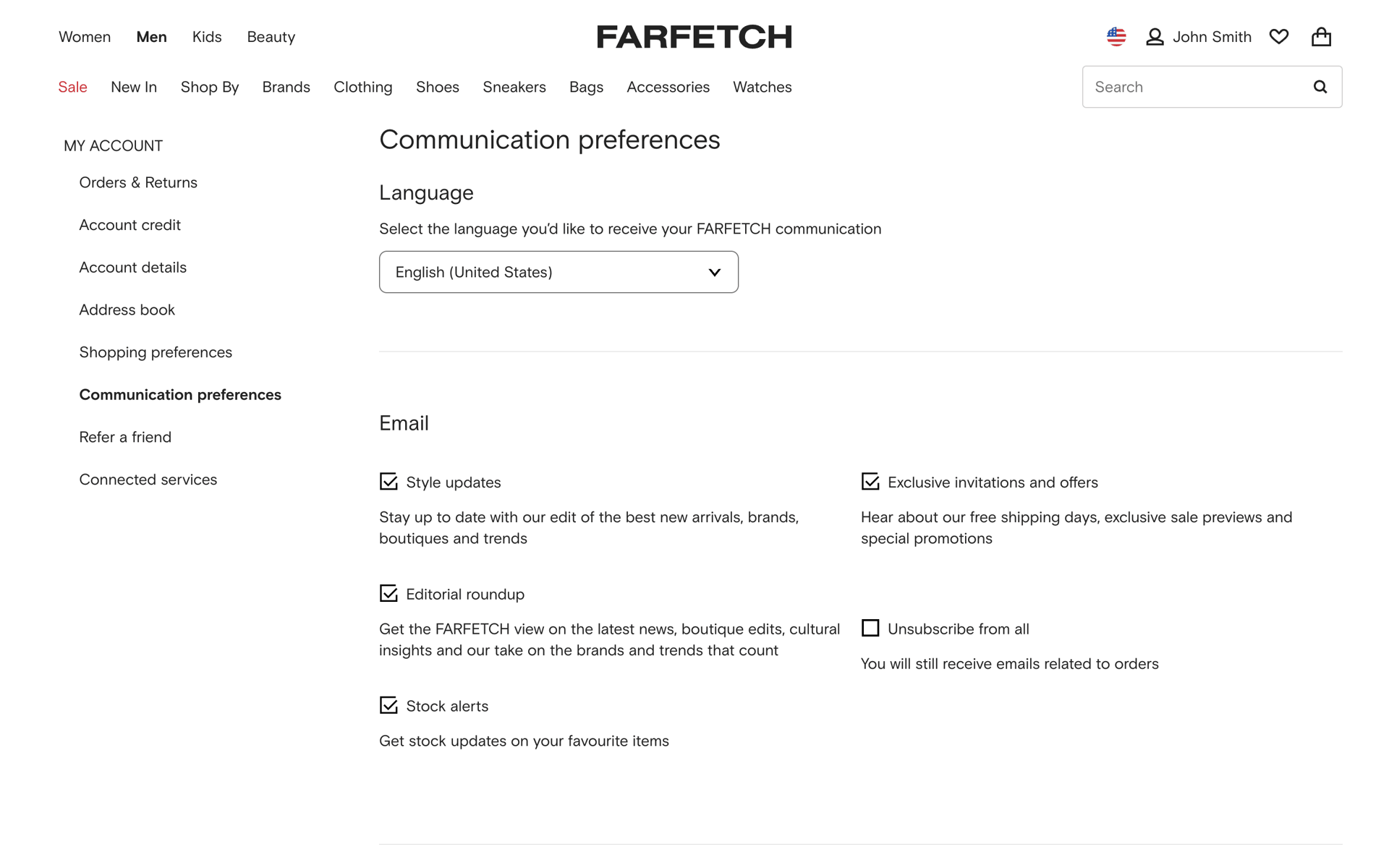 FARFETCH Web Shopping interface screenshot 17