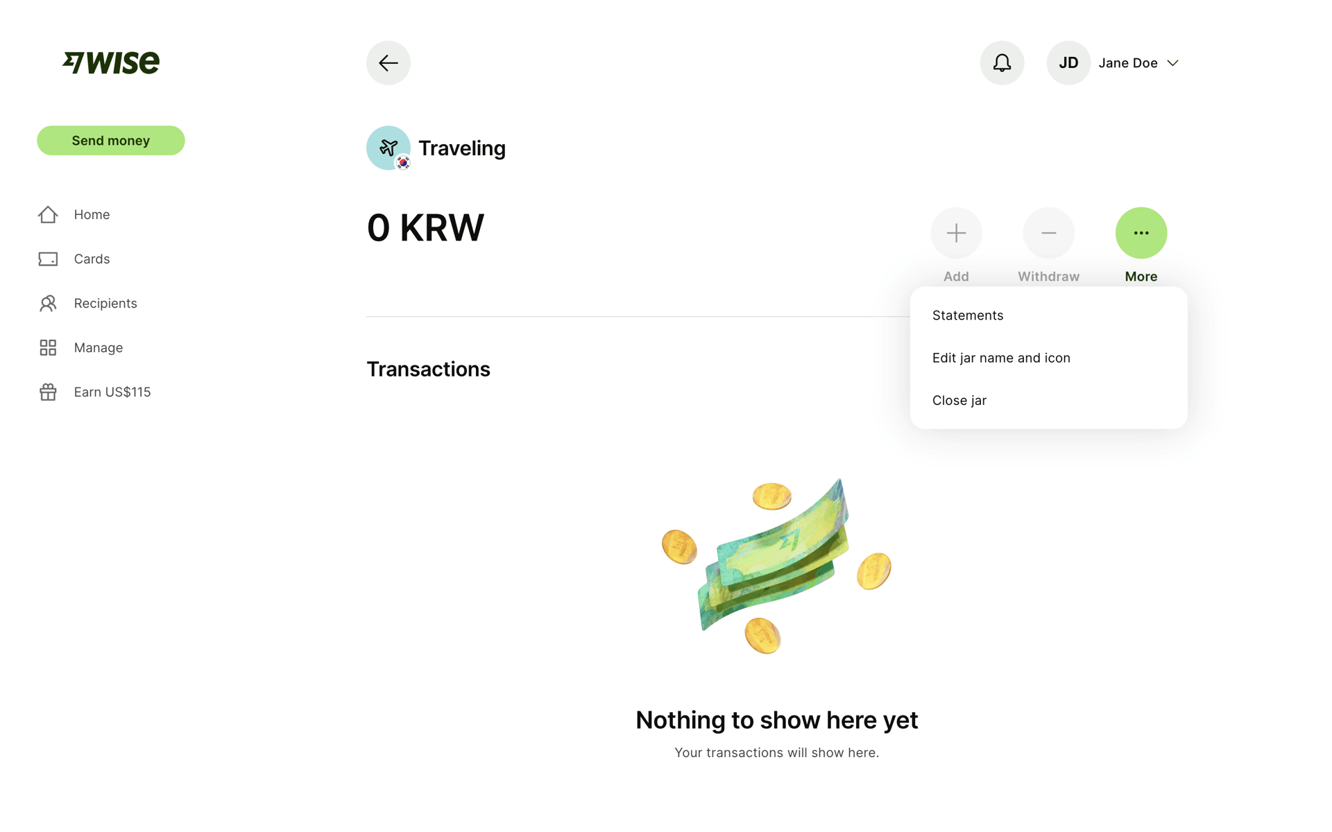 Wise Web Finance interface screenshot 9