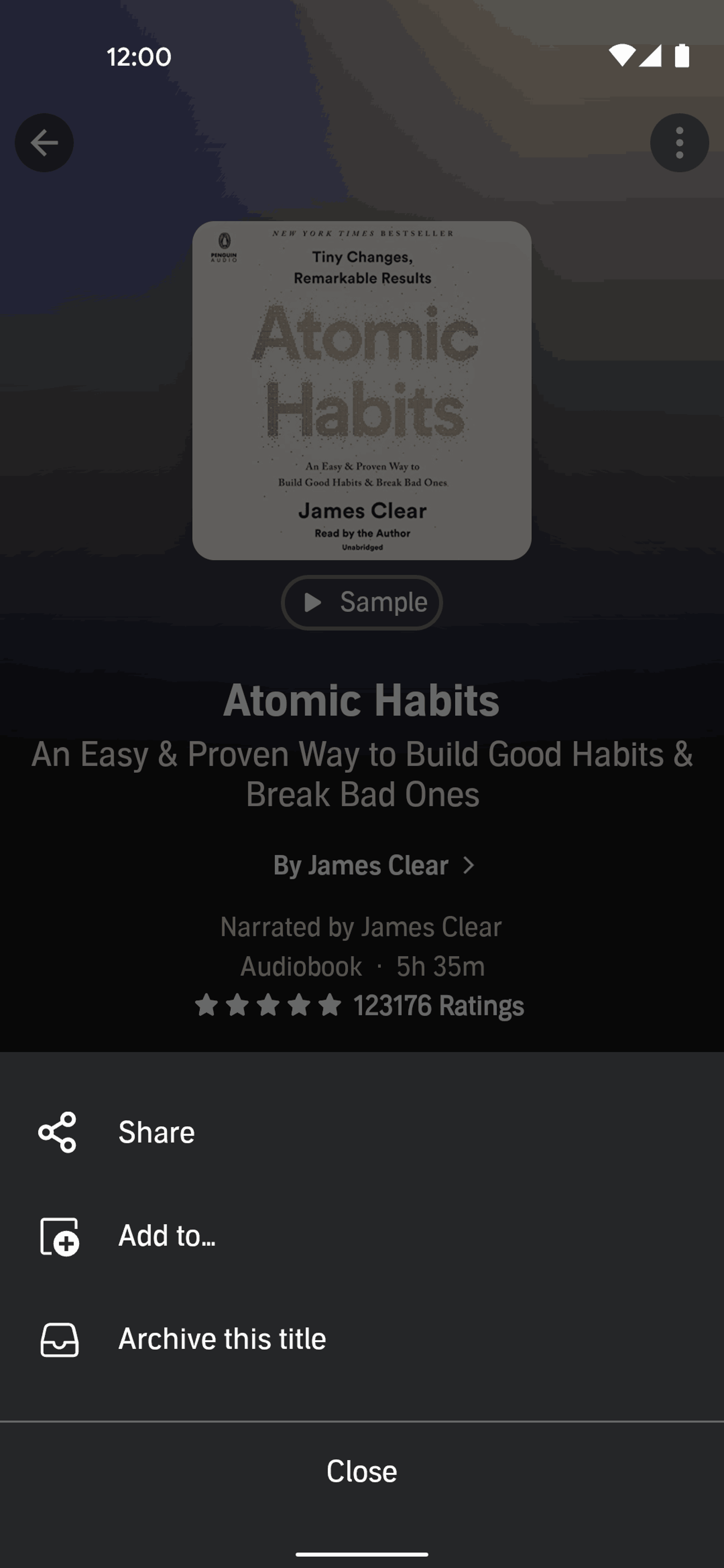 Audible Android Entertainment interface screenshot 10