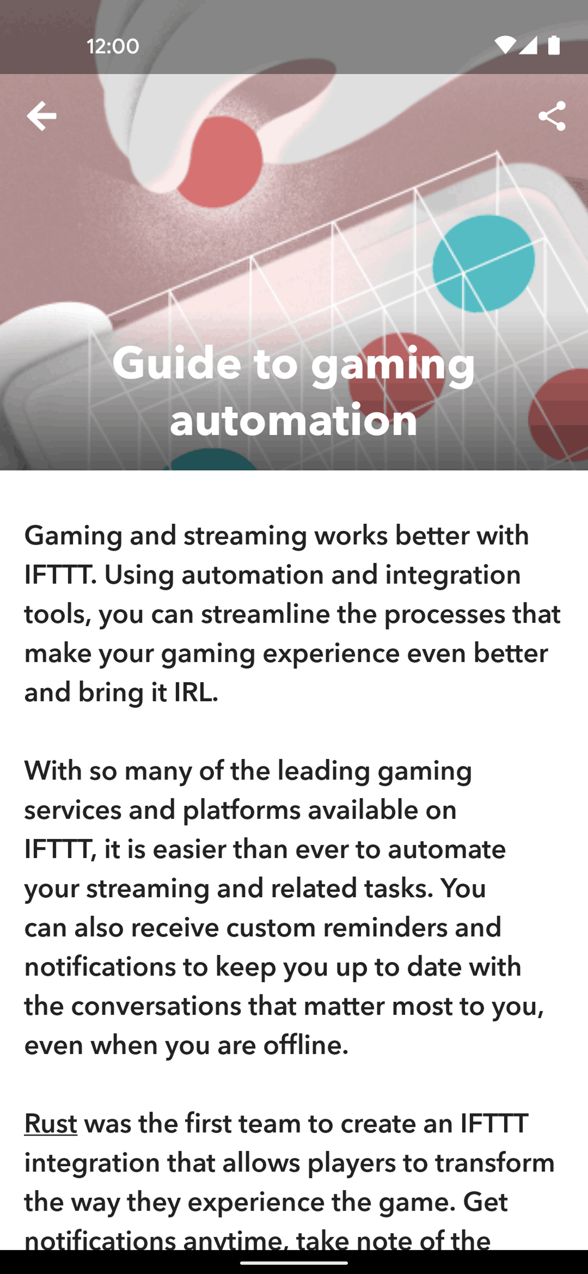 IFTTT Android Productivity interface screenshot 24