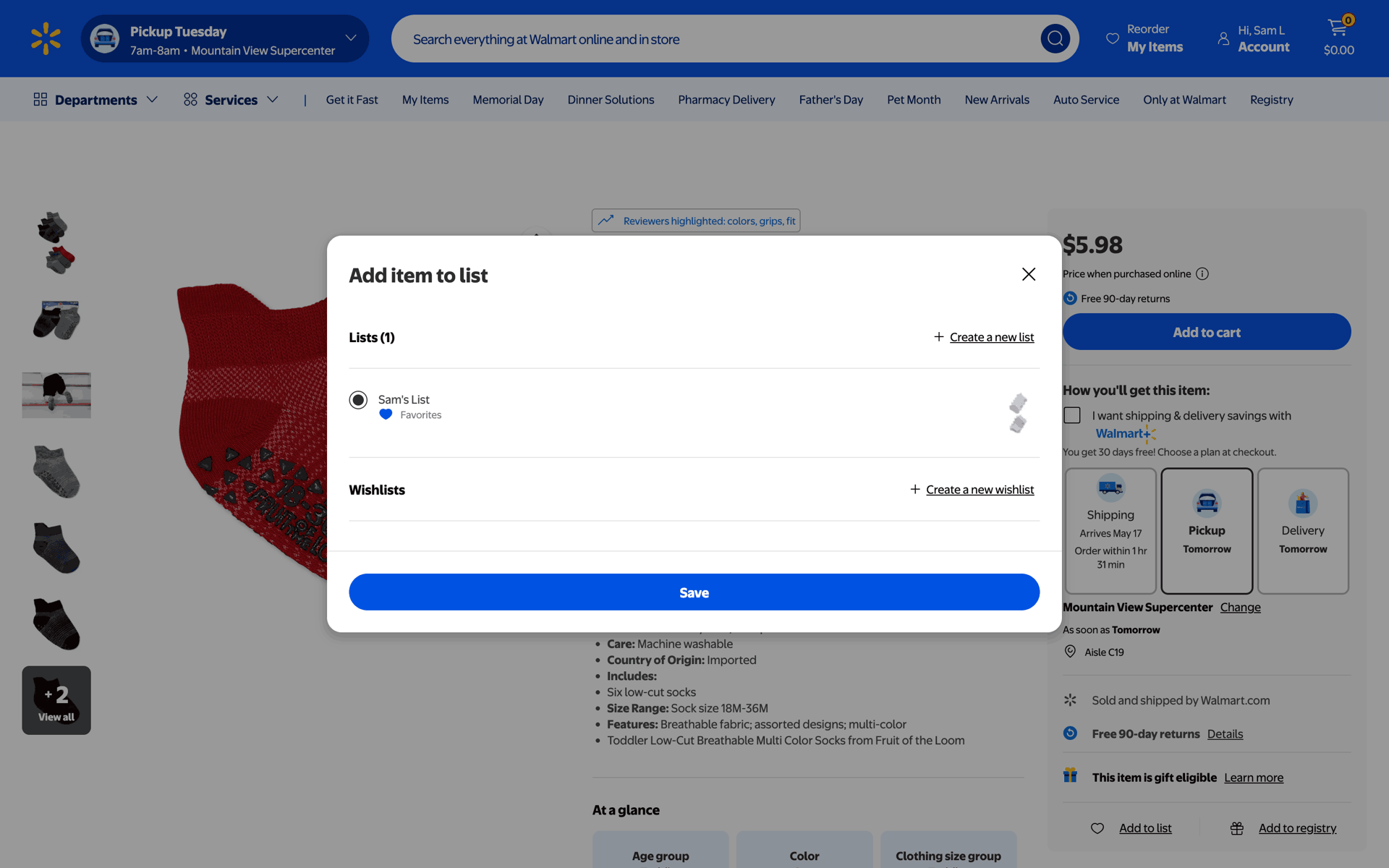 Walmart Web Shopping interface screenshot 12