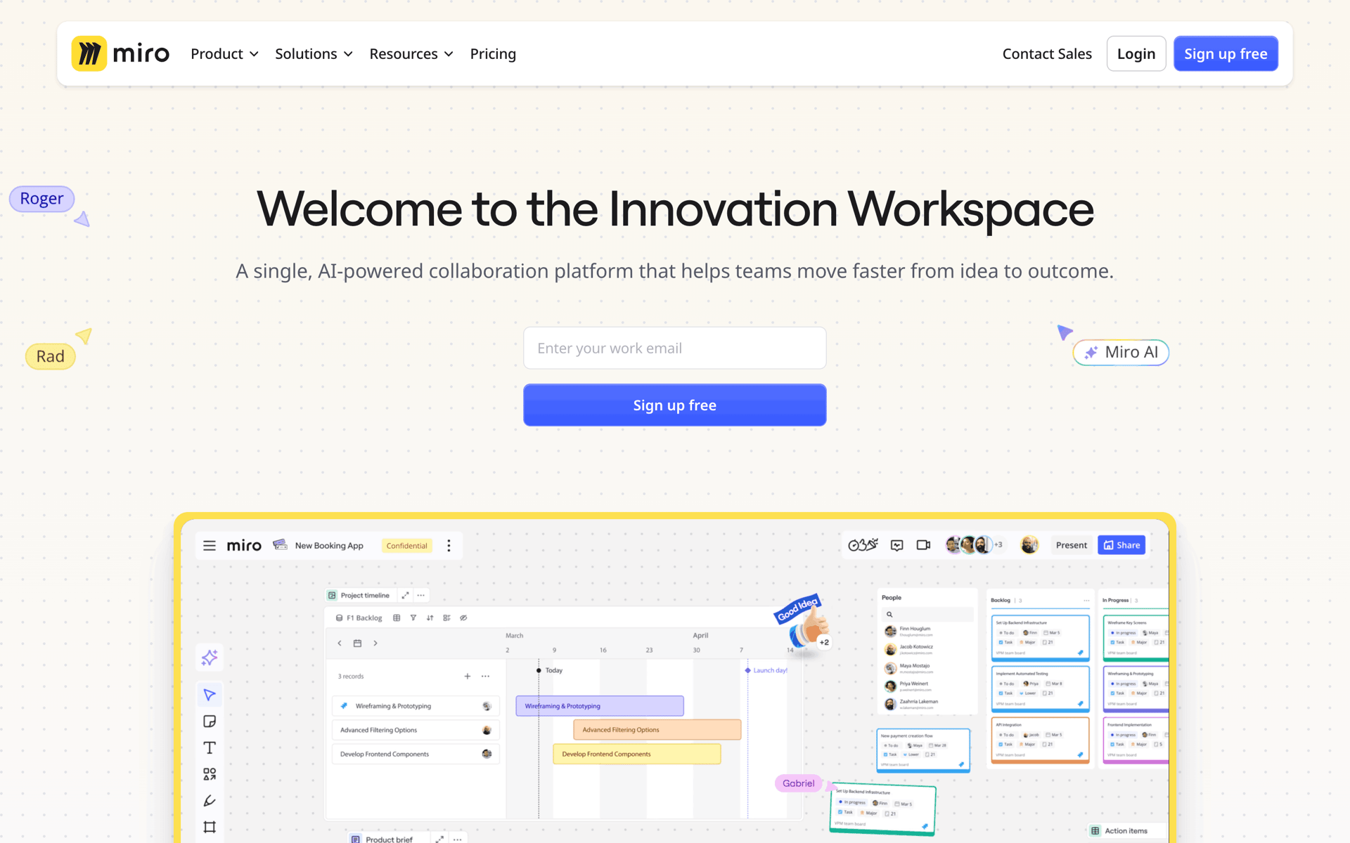 Miro Web Collaboration interface screenshot 1