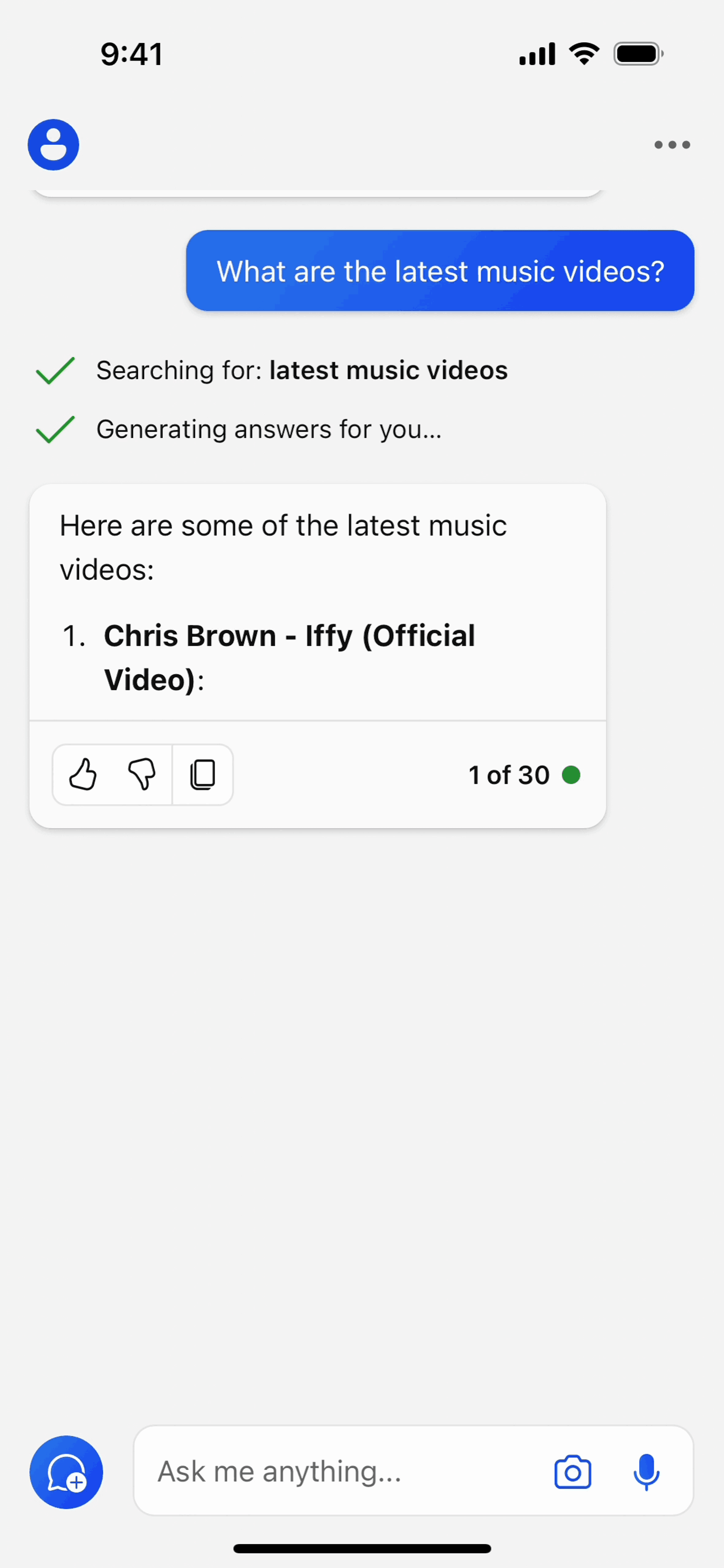 Microsoft Copilot iOS AI interface screenshot 23