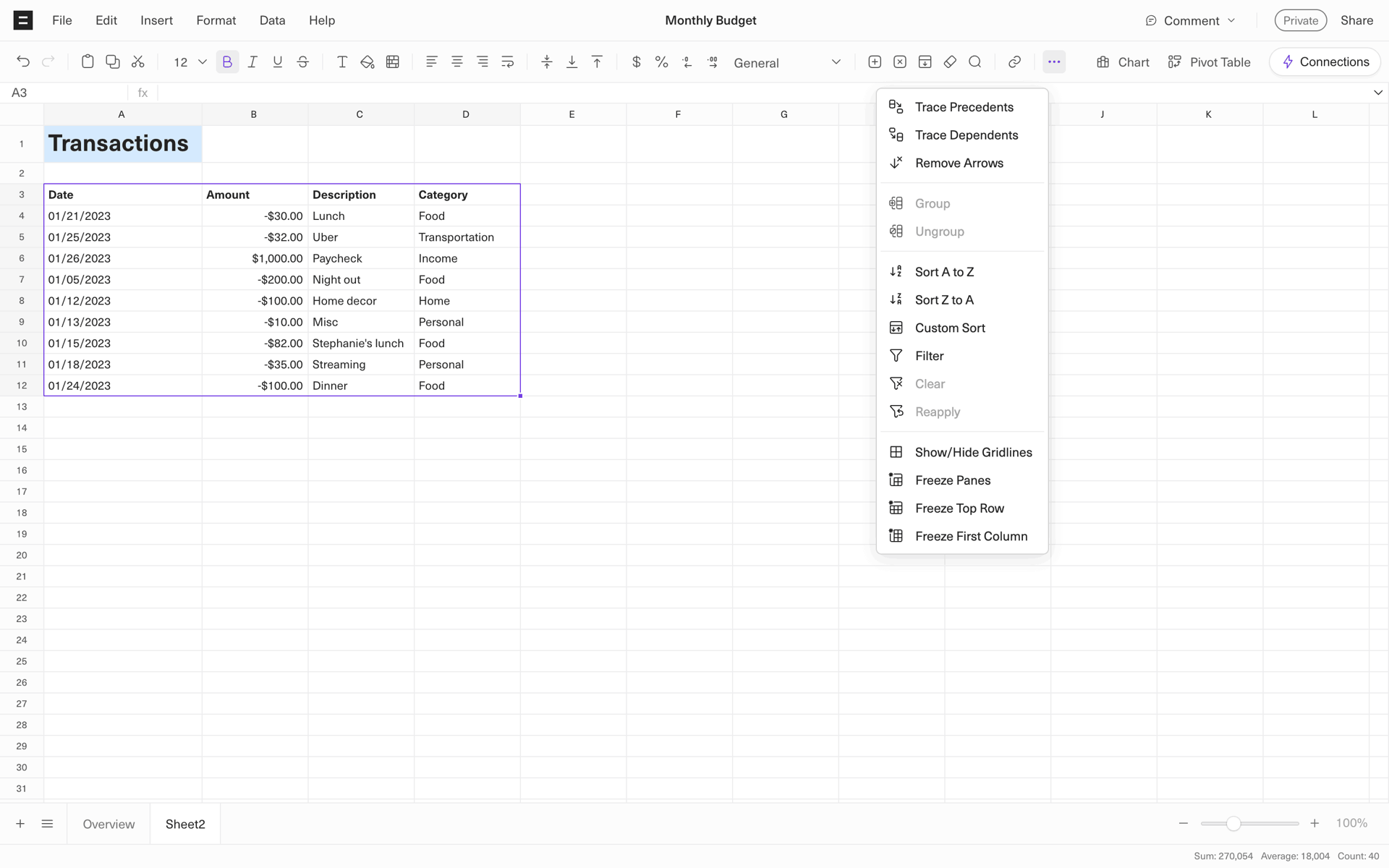 Equals Web Business interface screenshot 20