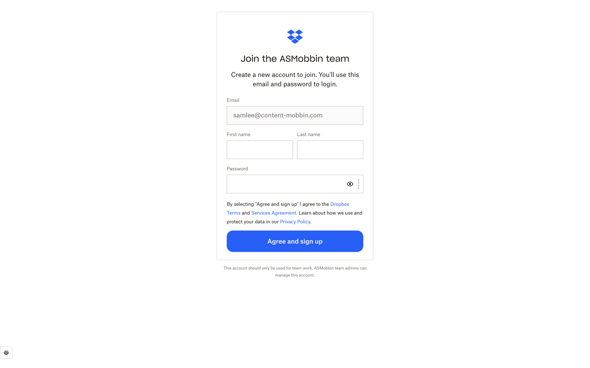 Dropbox Web Productivity interface screenshot 2