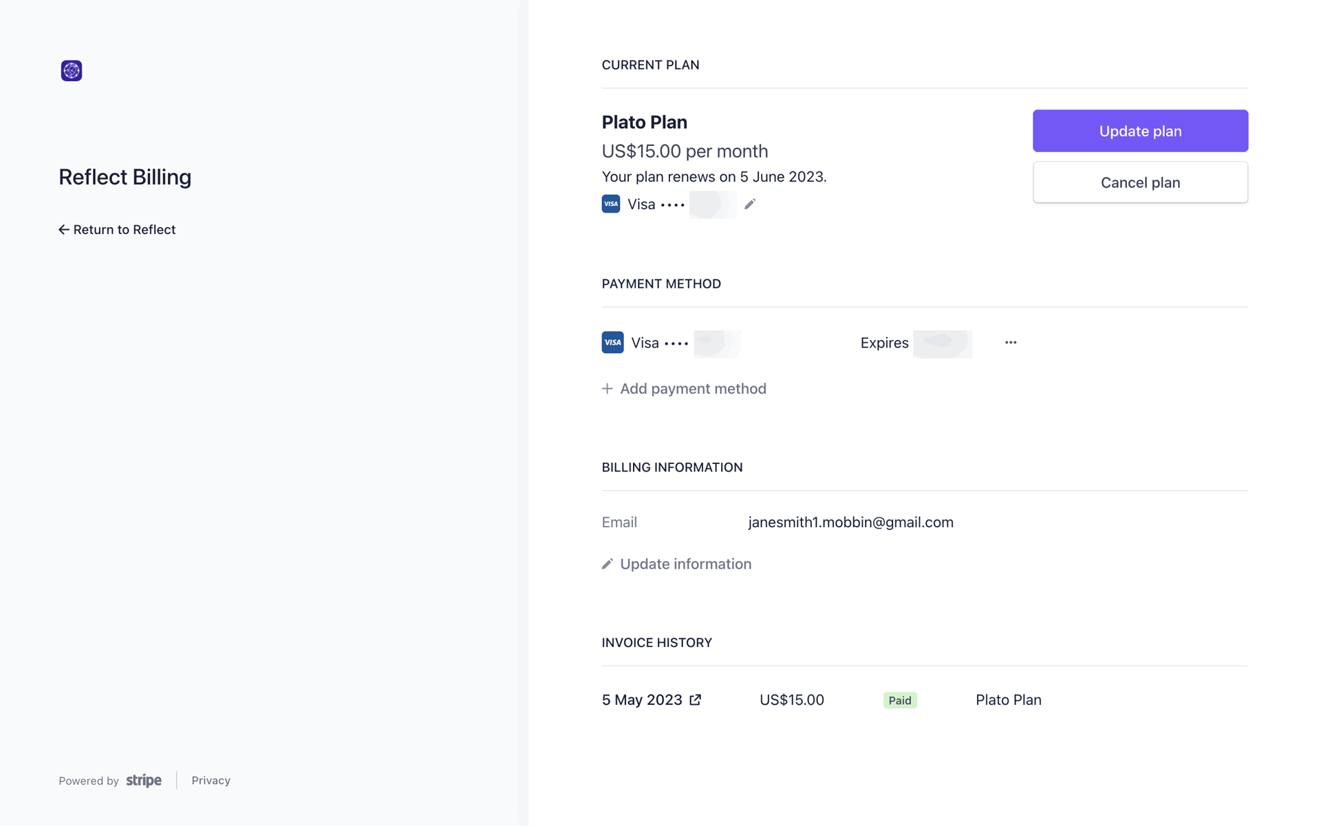 Reflect Web AI interface screenshot 24