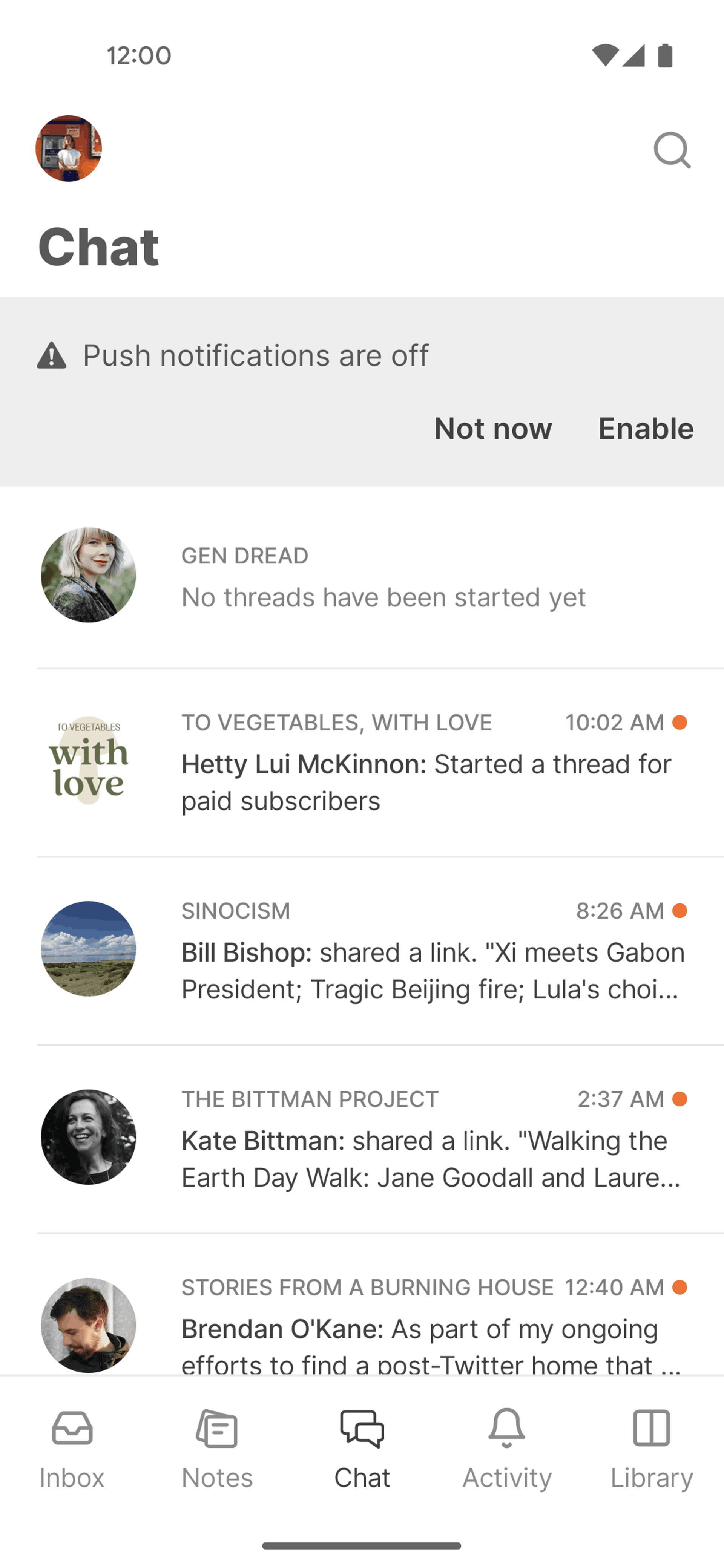 Substack Android News interface screenshot 7