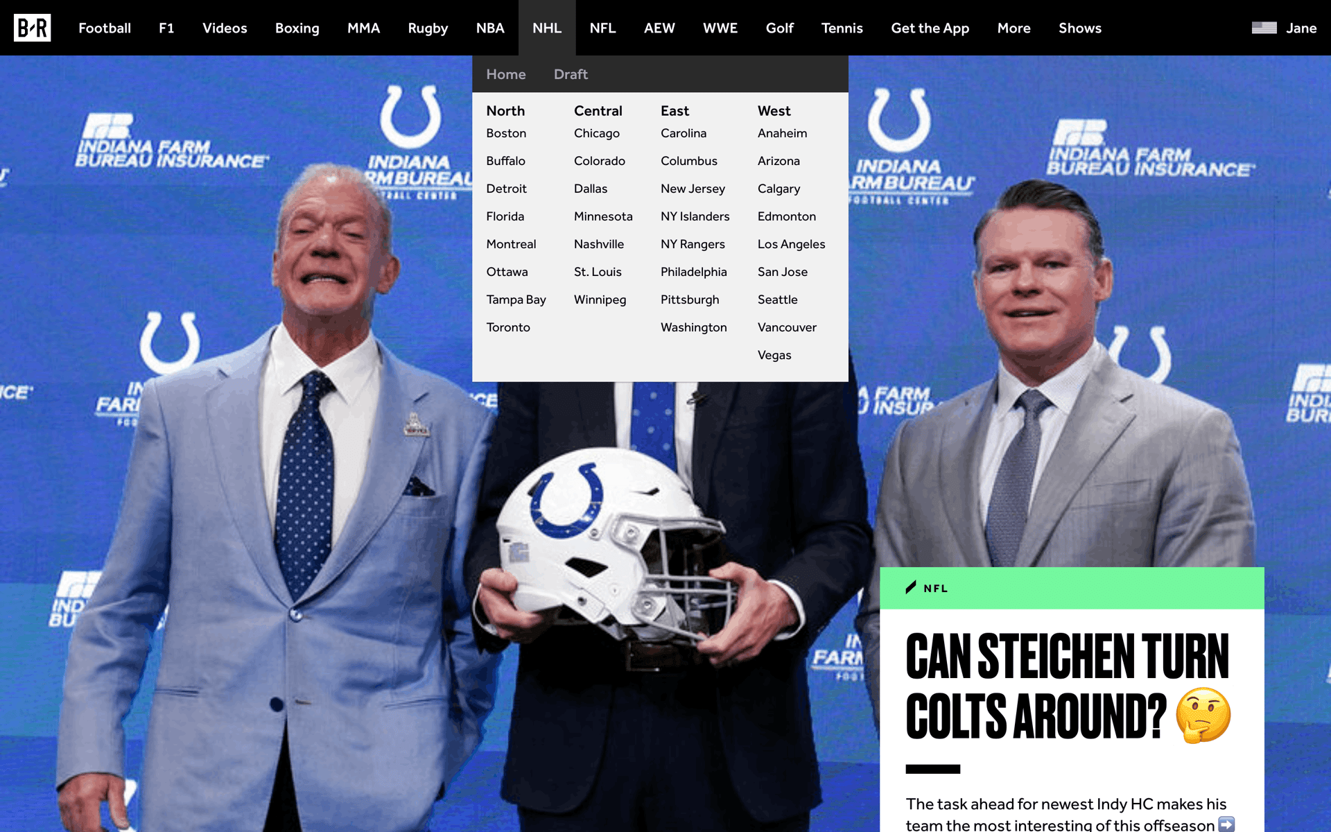 Bleacher Report Web Sports interface screenshot 3