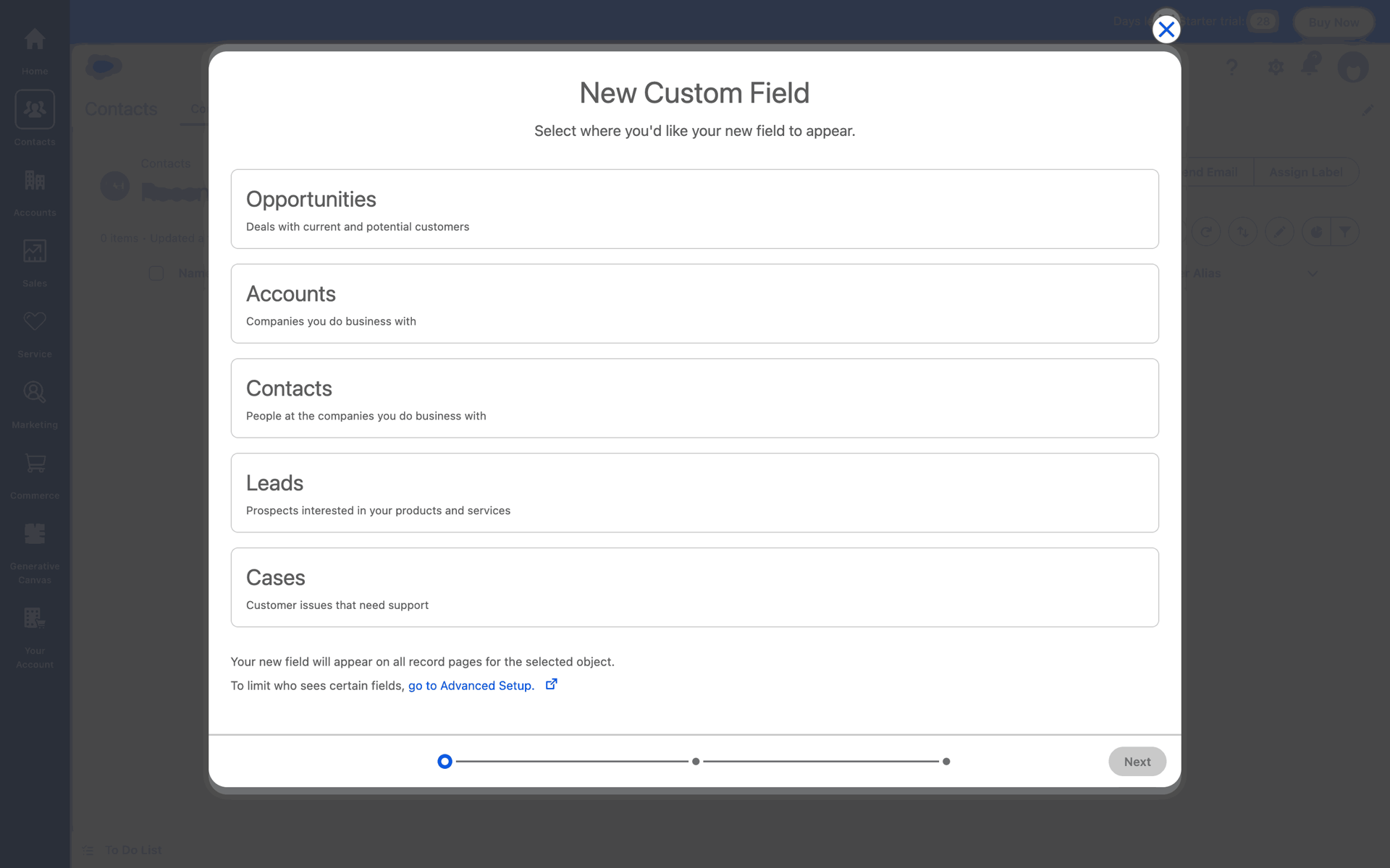 Salesforce Web Business interface screenshot 10
