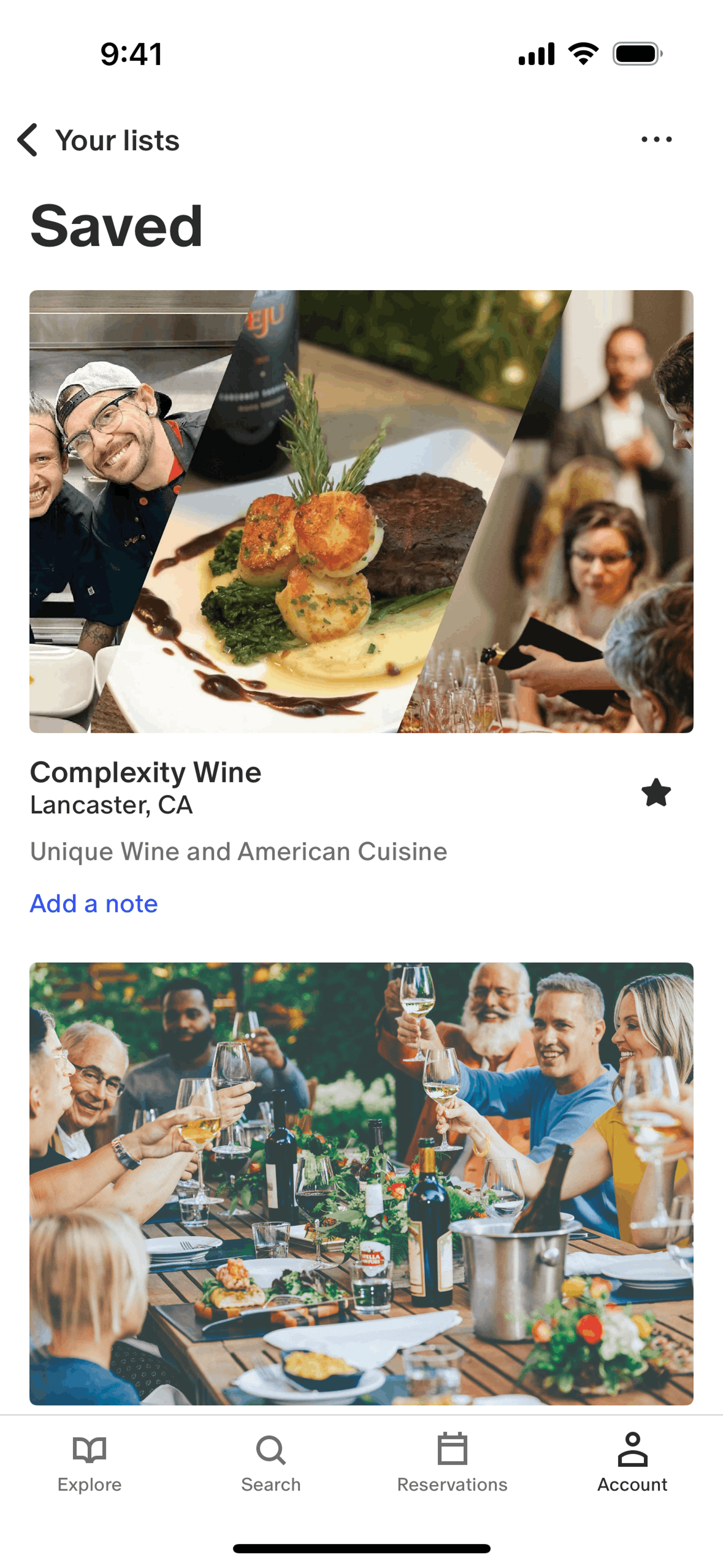 Tock iOS Food & Drink interface screenshot 4