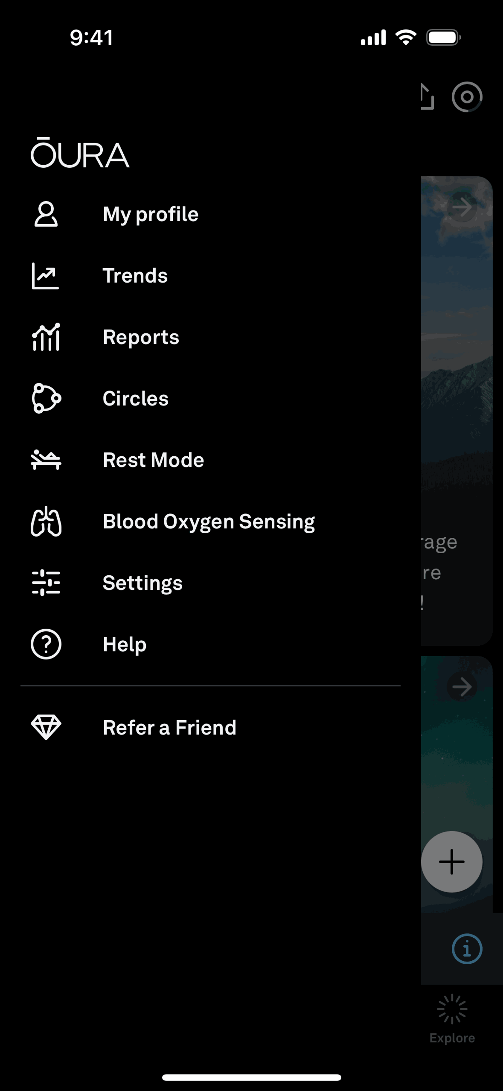 Oura iOS Health & Fitness interface screenshot 6