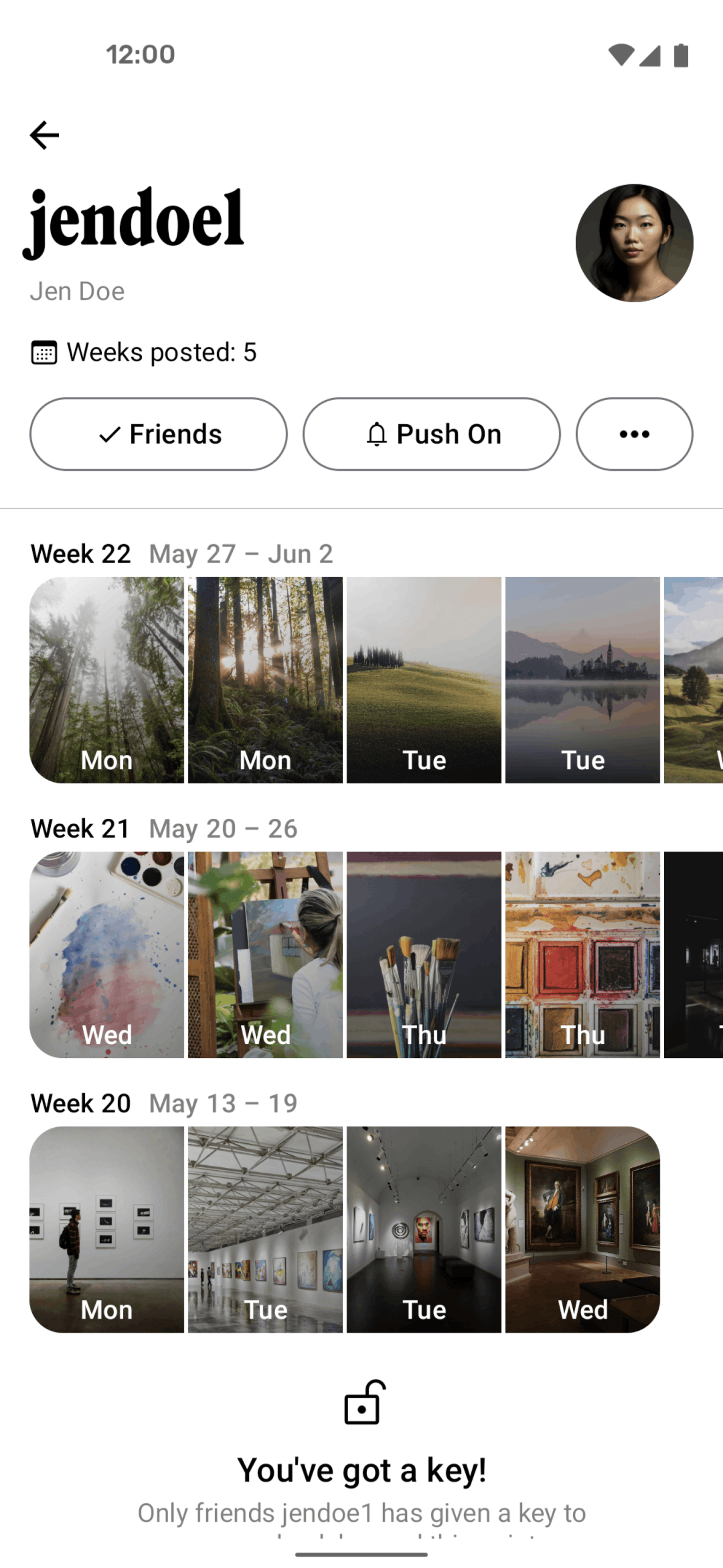 Retro Android Social Networking interface screenshot 3