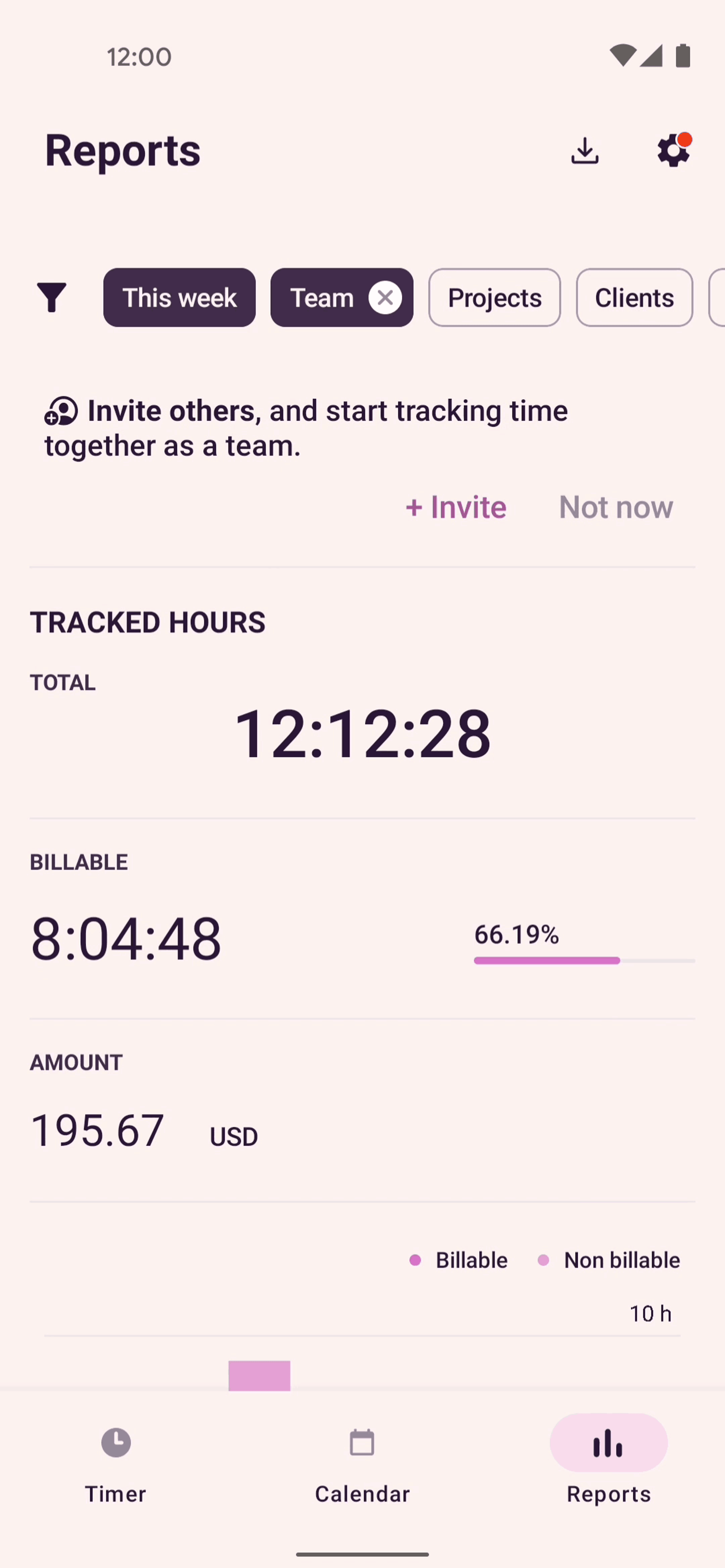 Toggl Track Android Business interface screenshot 9
