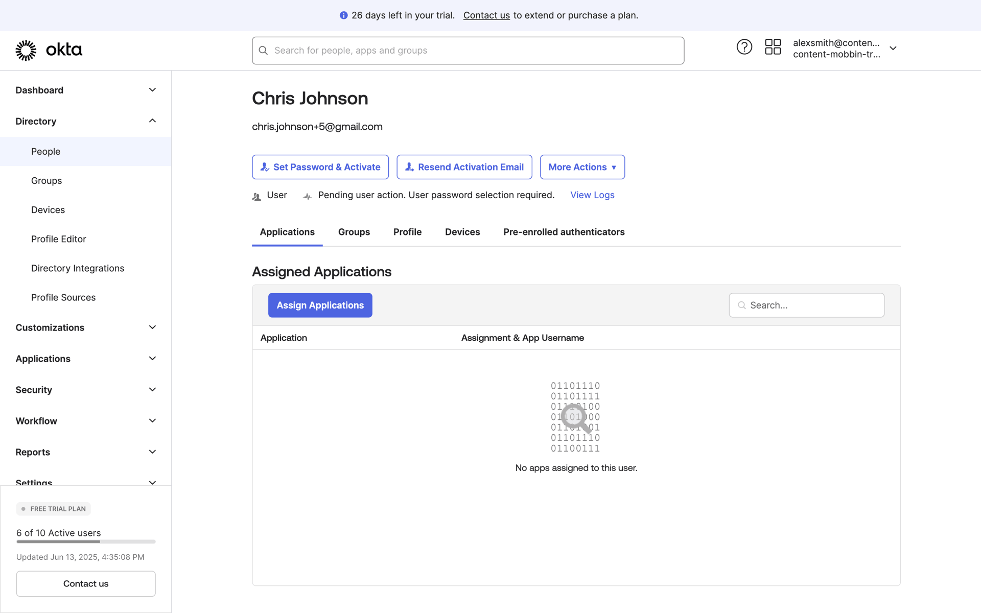 Okta Web Developer Tools interface screenshot 20