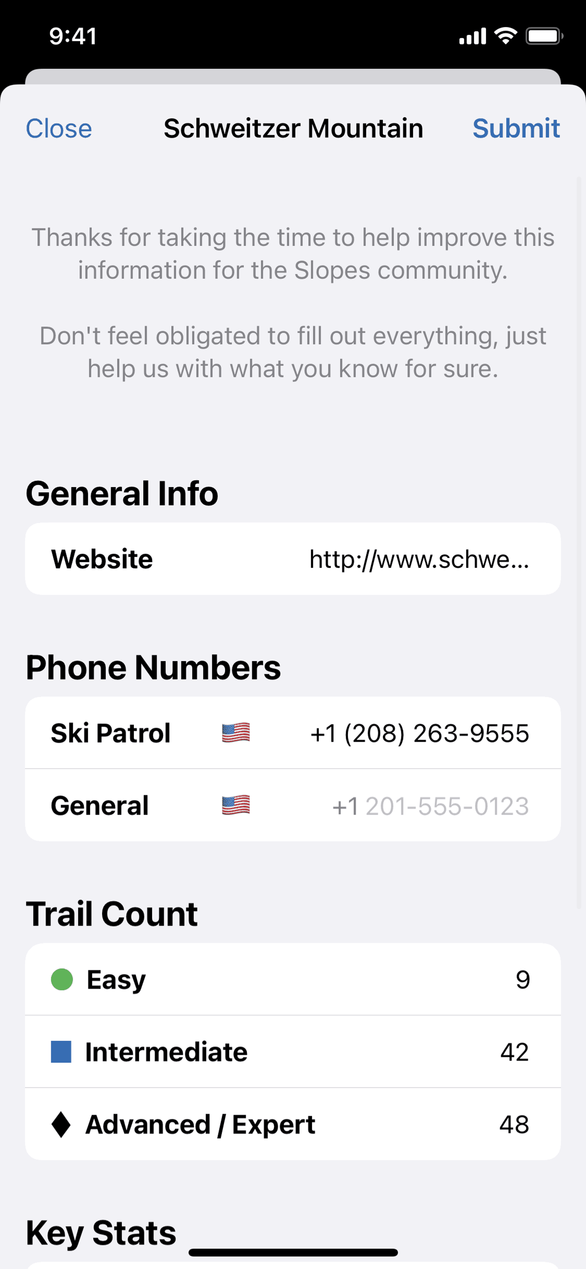 Slopes iOS Sports interface screenshot 17