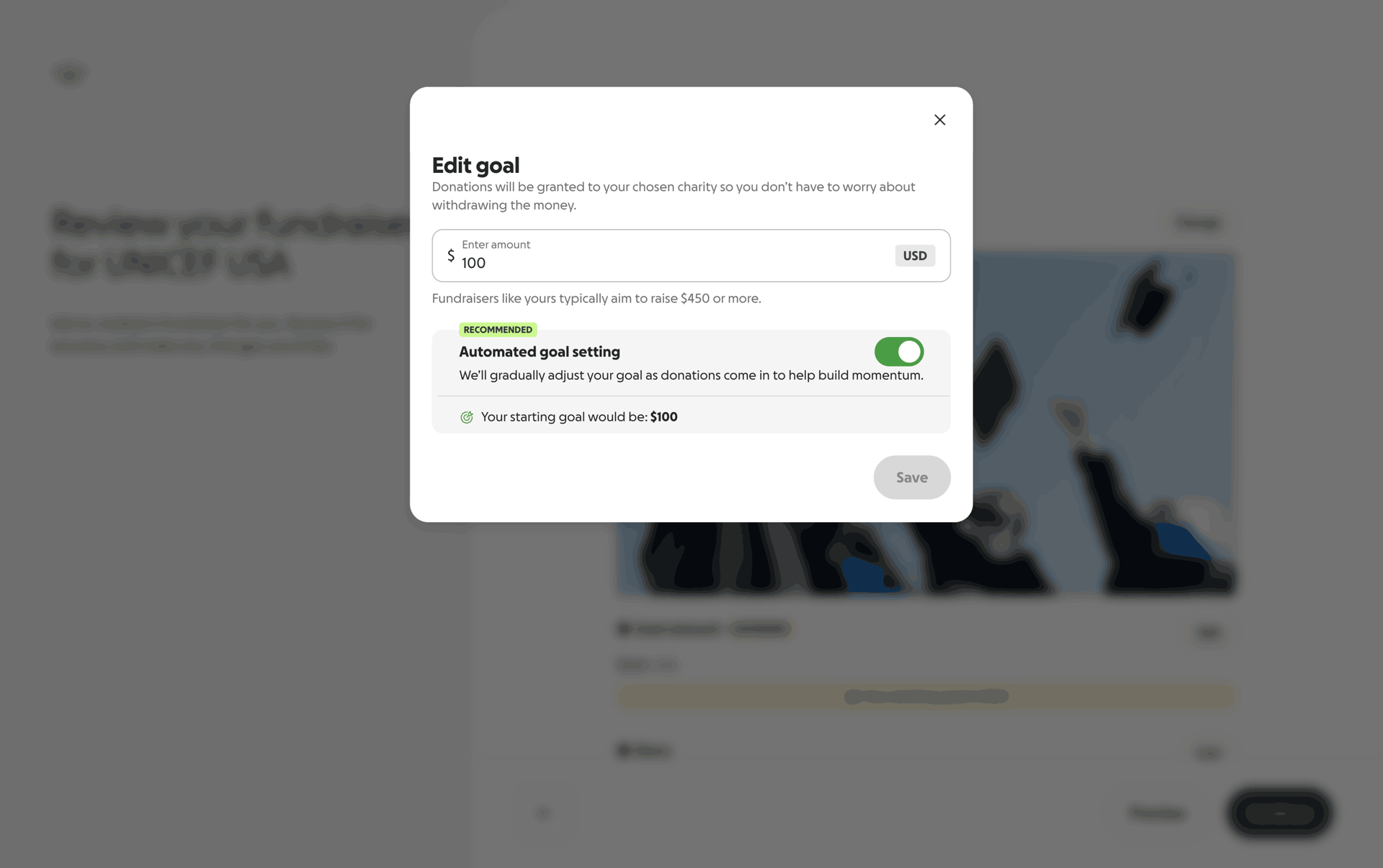 GoFundMe Web Finance interface screenshot 14