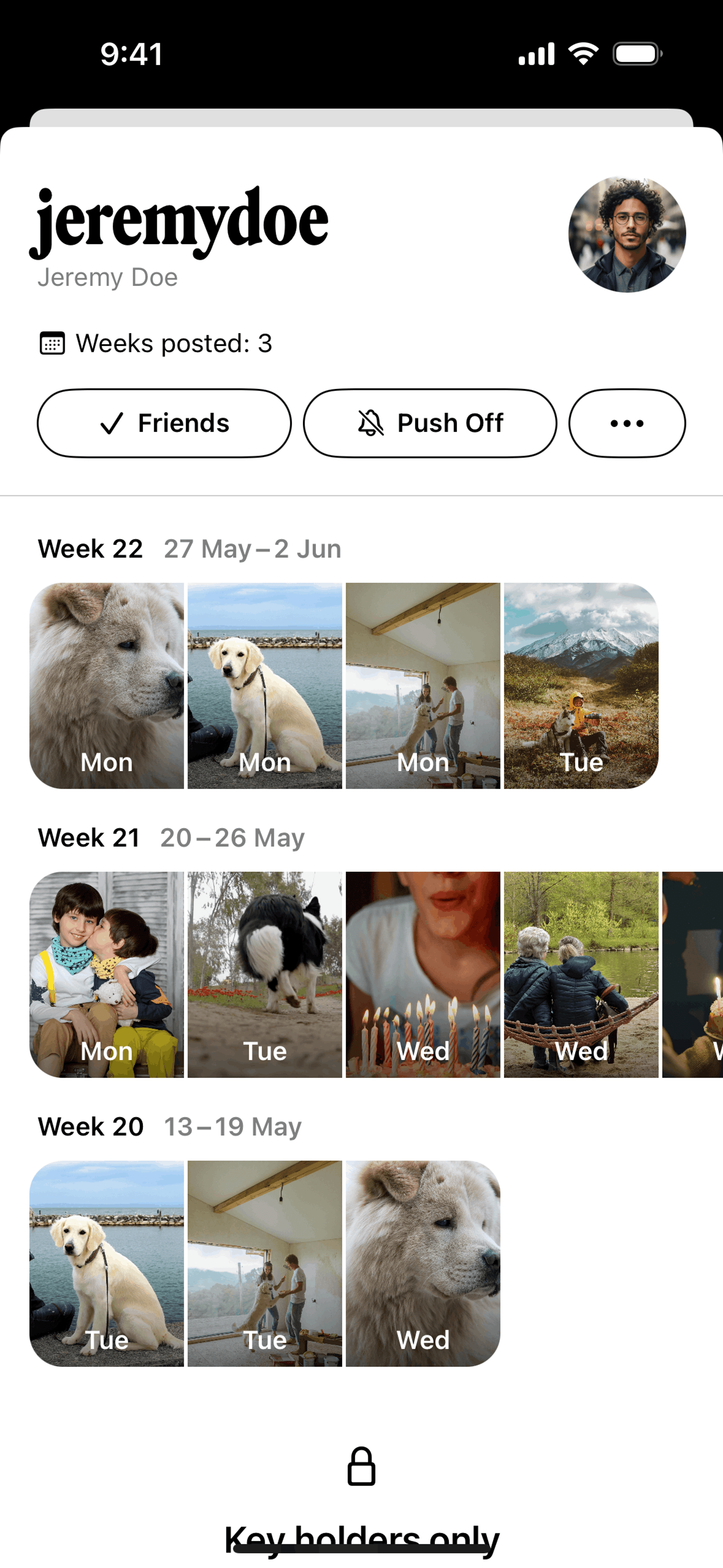 Retro iOS Social Networking interface screenshot 19