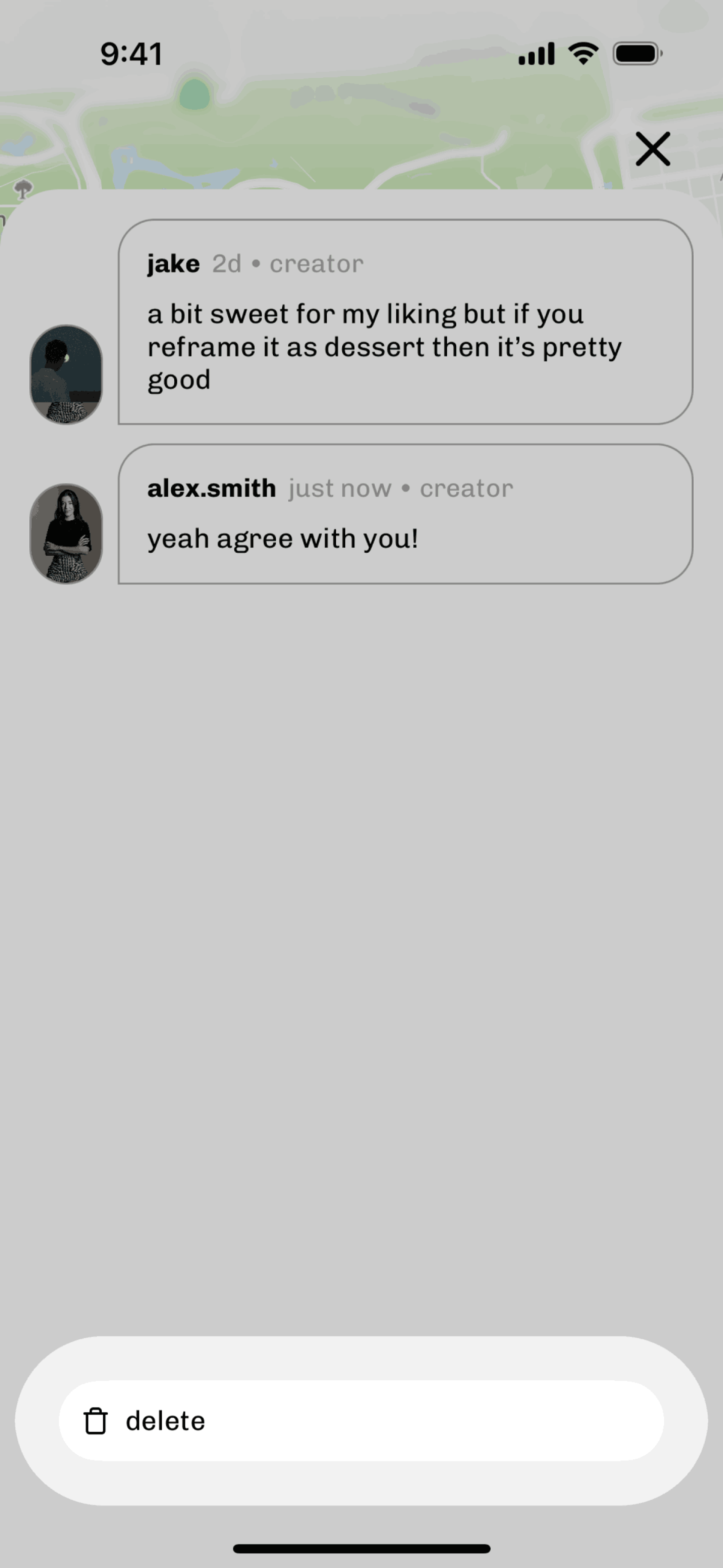 Corner iOS Social Networking interface screenshot 11