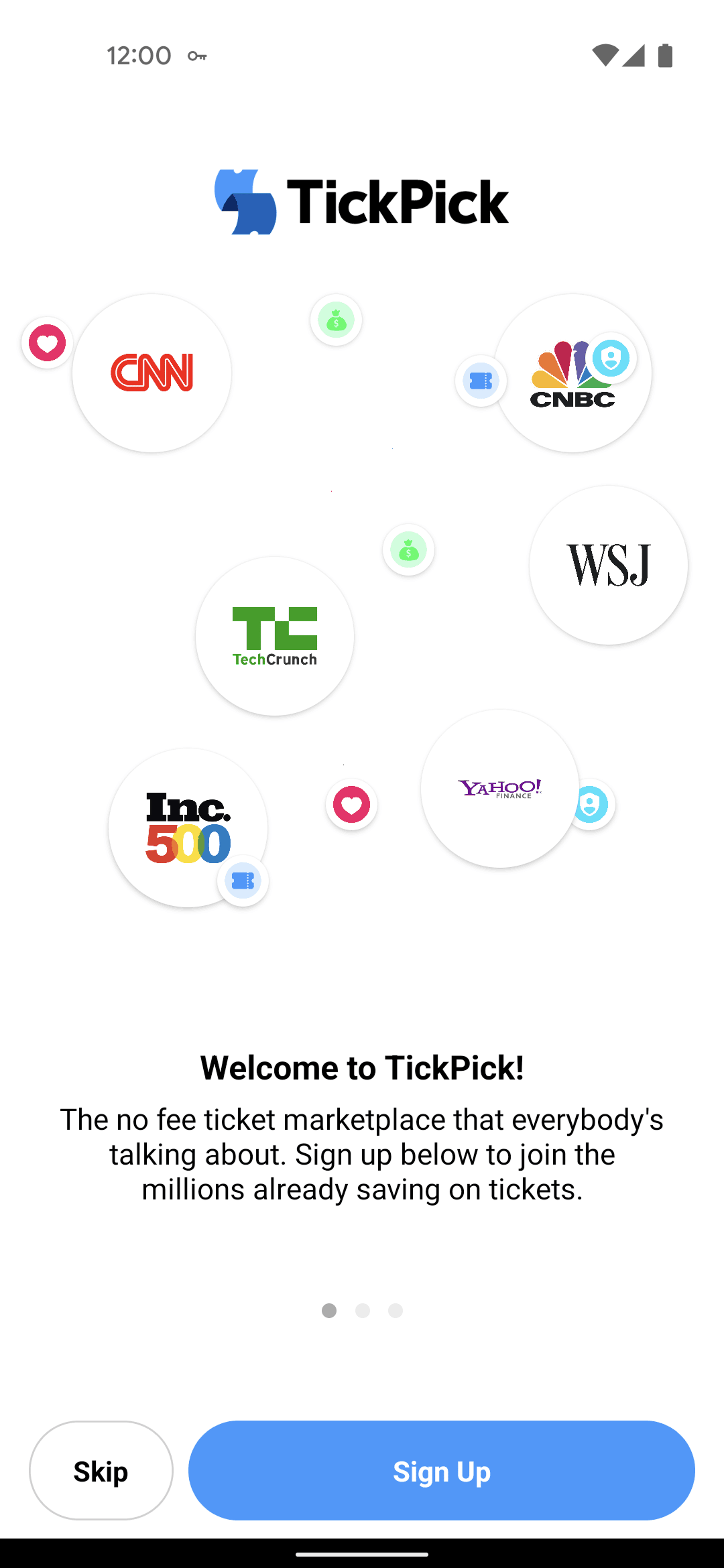 TickPick Android Entertainment interface screenshot 10