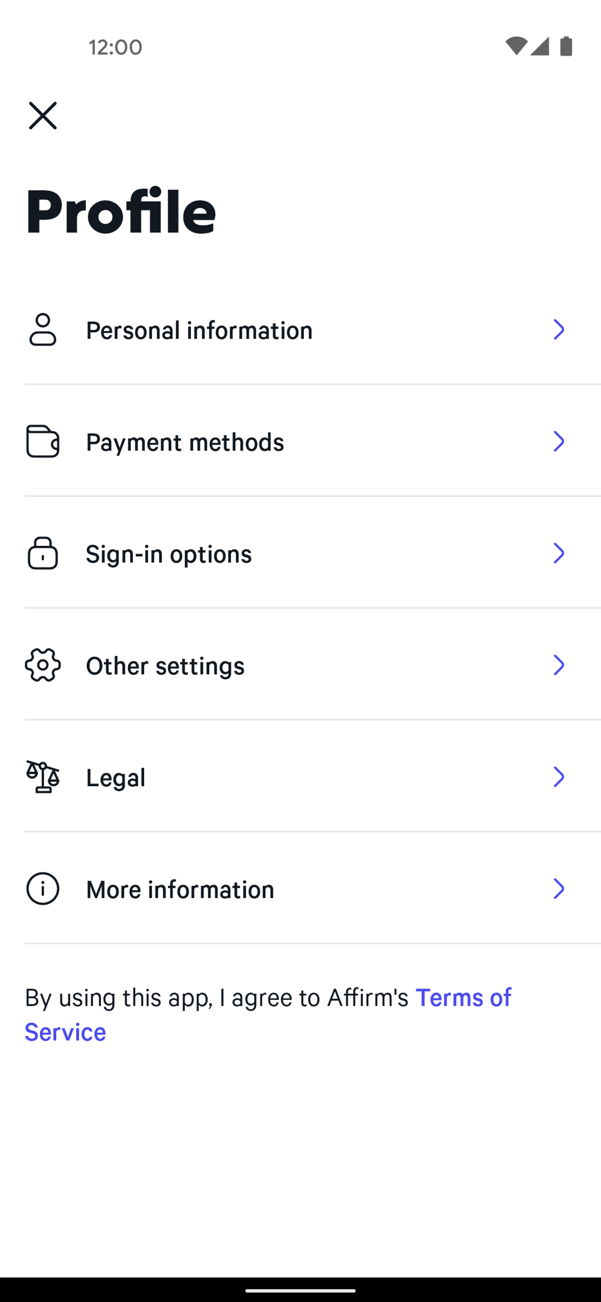 Affirm Android Finance interface screenshot 12