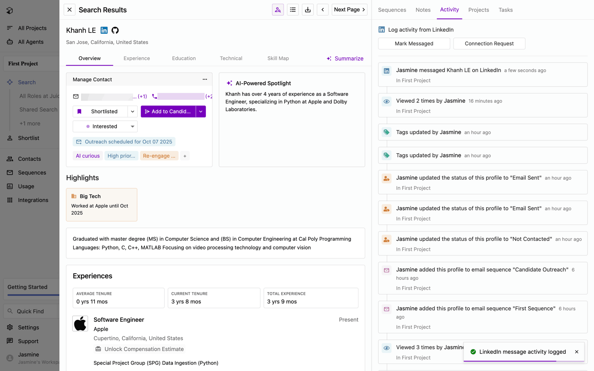 Juicebox Web Jobs & Recruitment interface screenshot 13