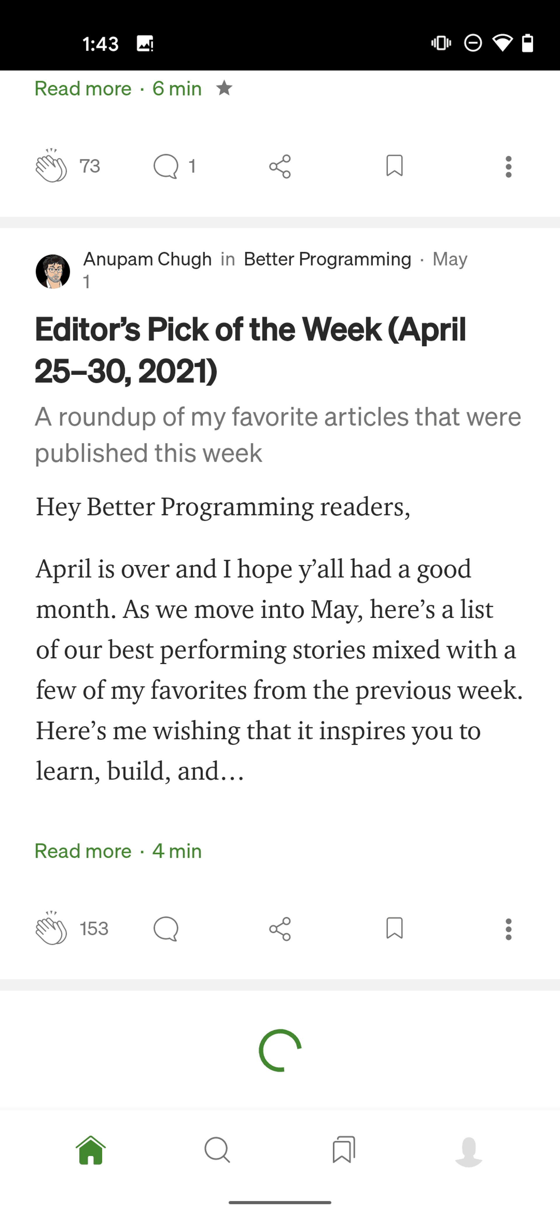 Medium Android News interface screenshot 15