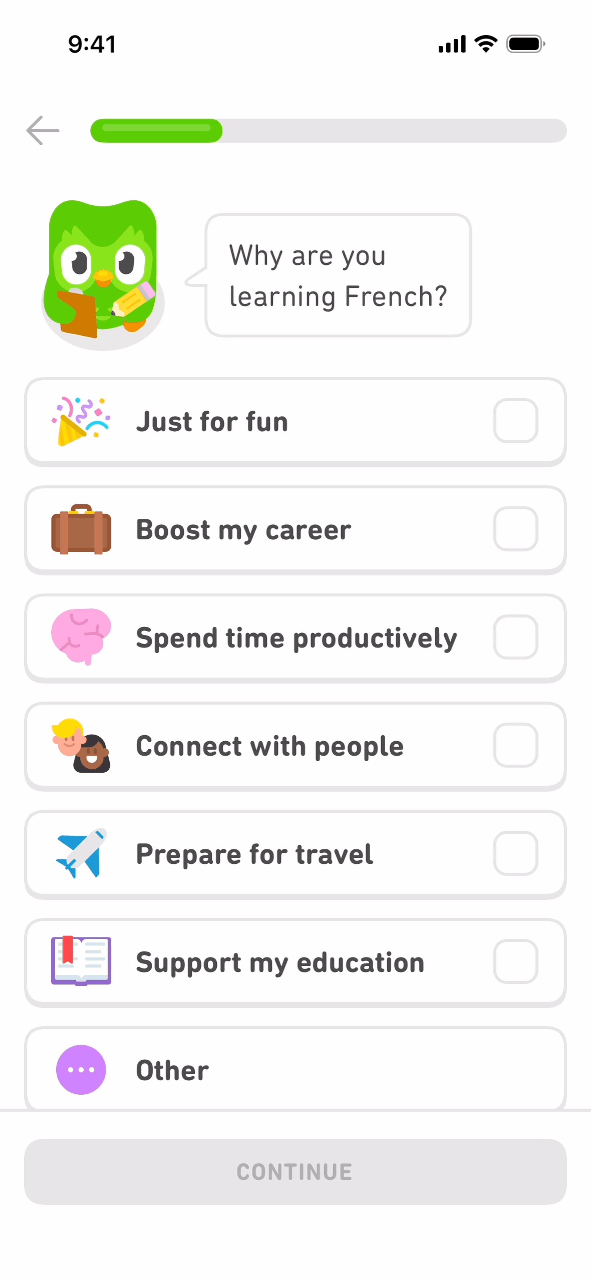 Duolingo iOS Education interface screenshot 9