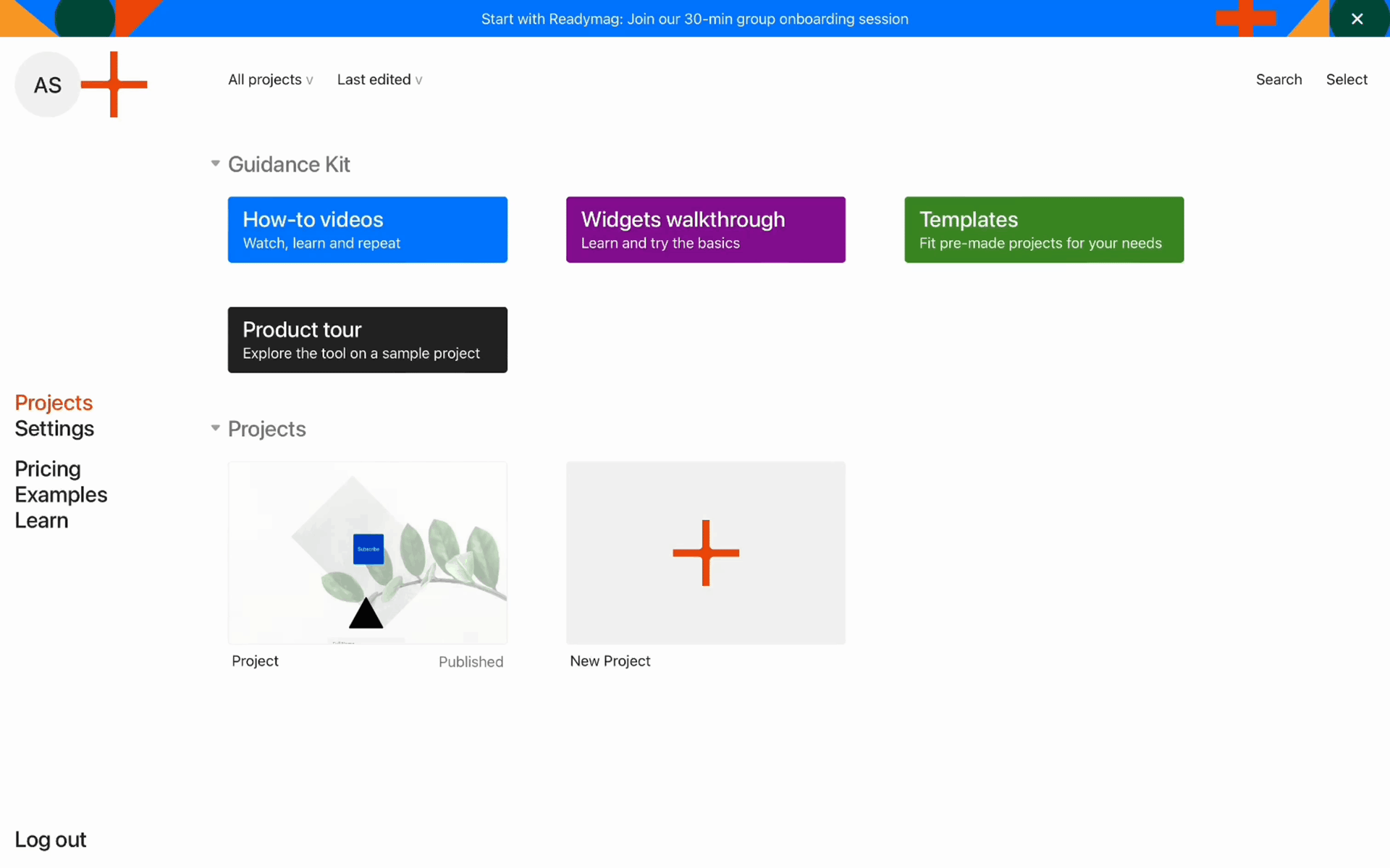 Readymag Web Business interface screenshot 2