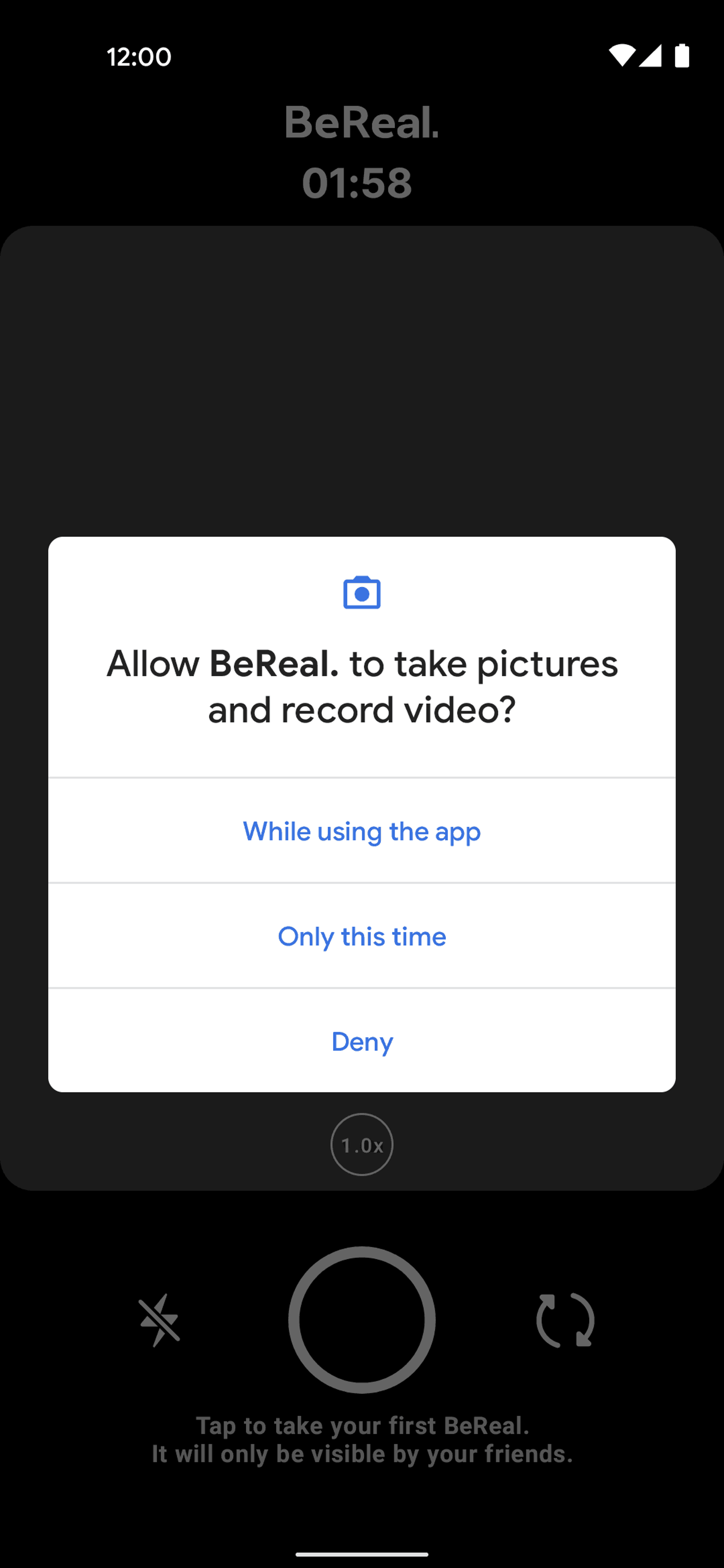 BeReal. Android Social Networking interface screenshot 20