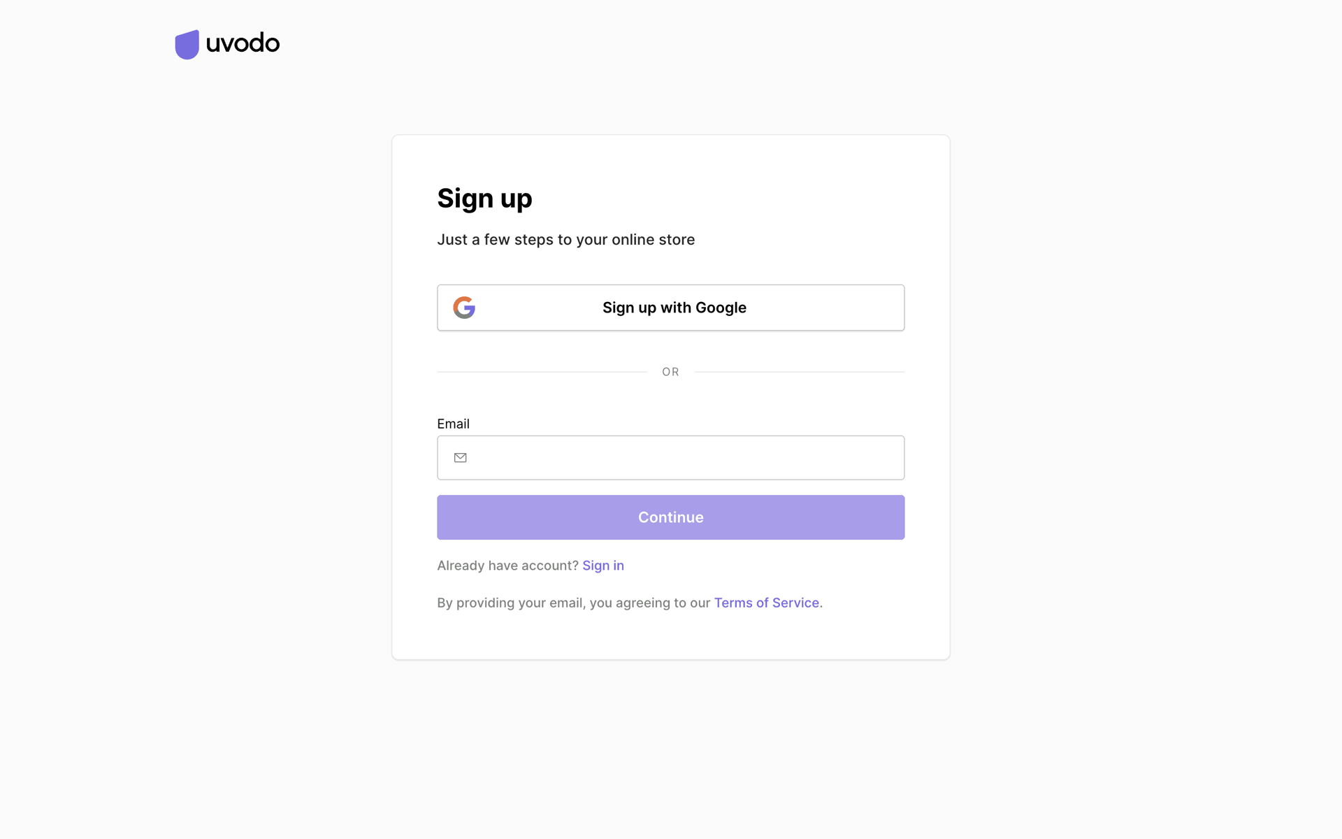 Uvodo Web Business interface screenshot 6