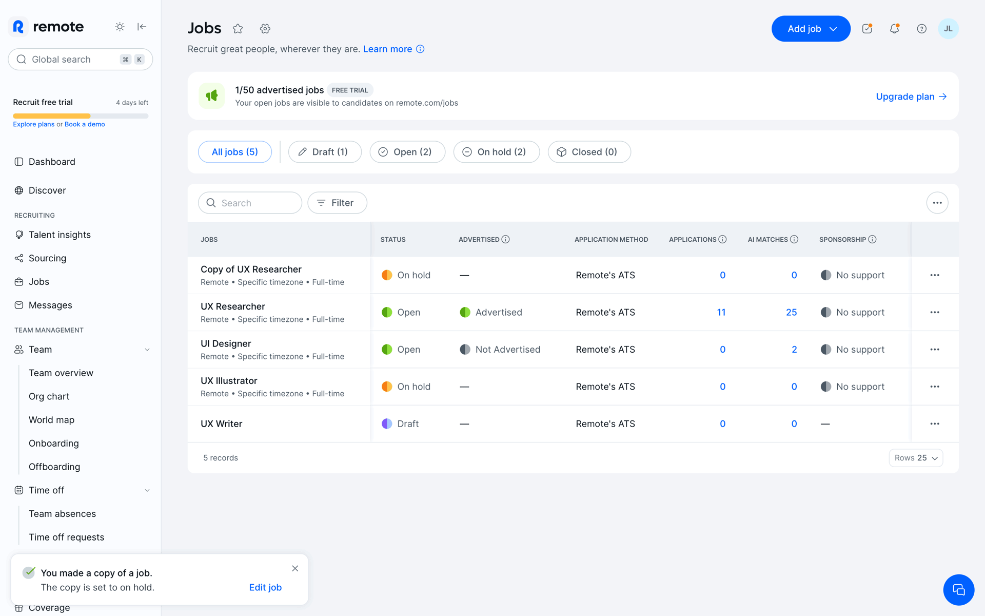 Remote Web Business interface screenshot 24