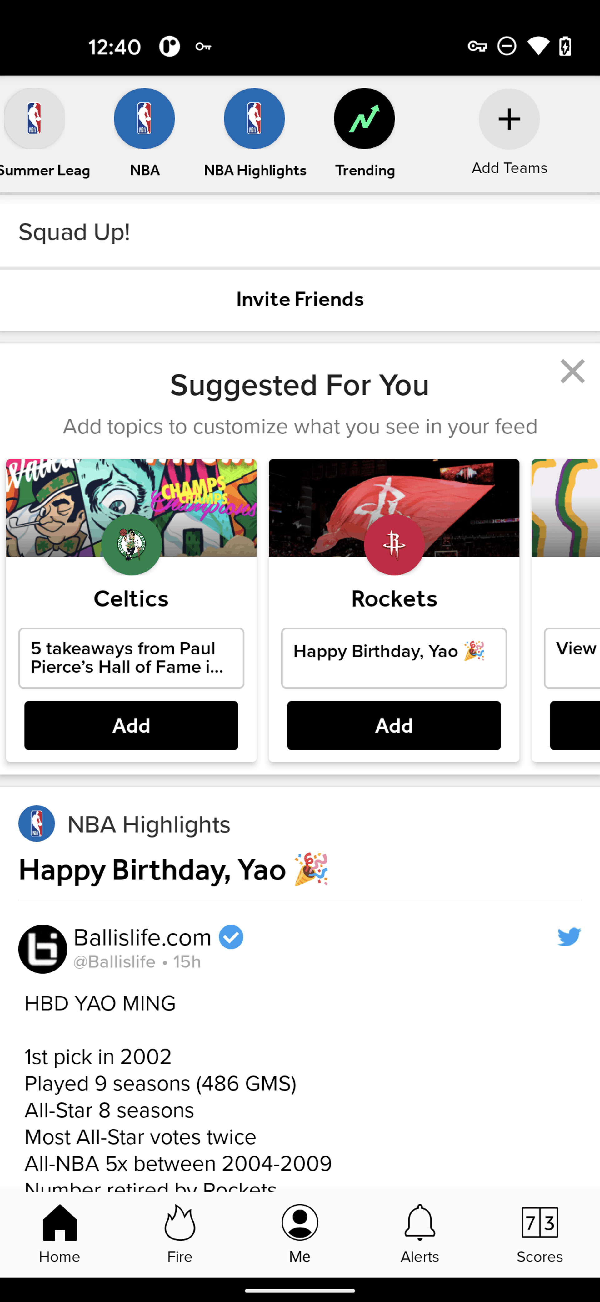Bleacher Report Android Sports interface screenshot 15