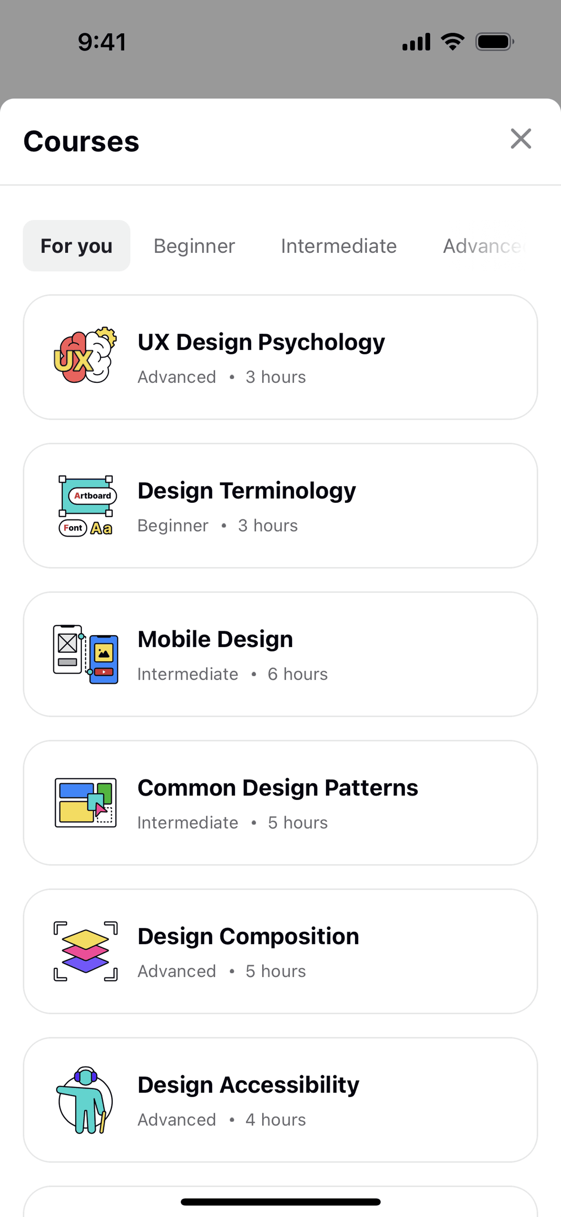 Uxcel Go iOS Education interface screenshot 10