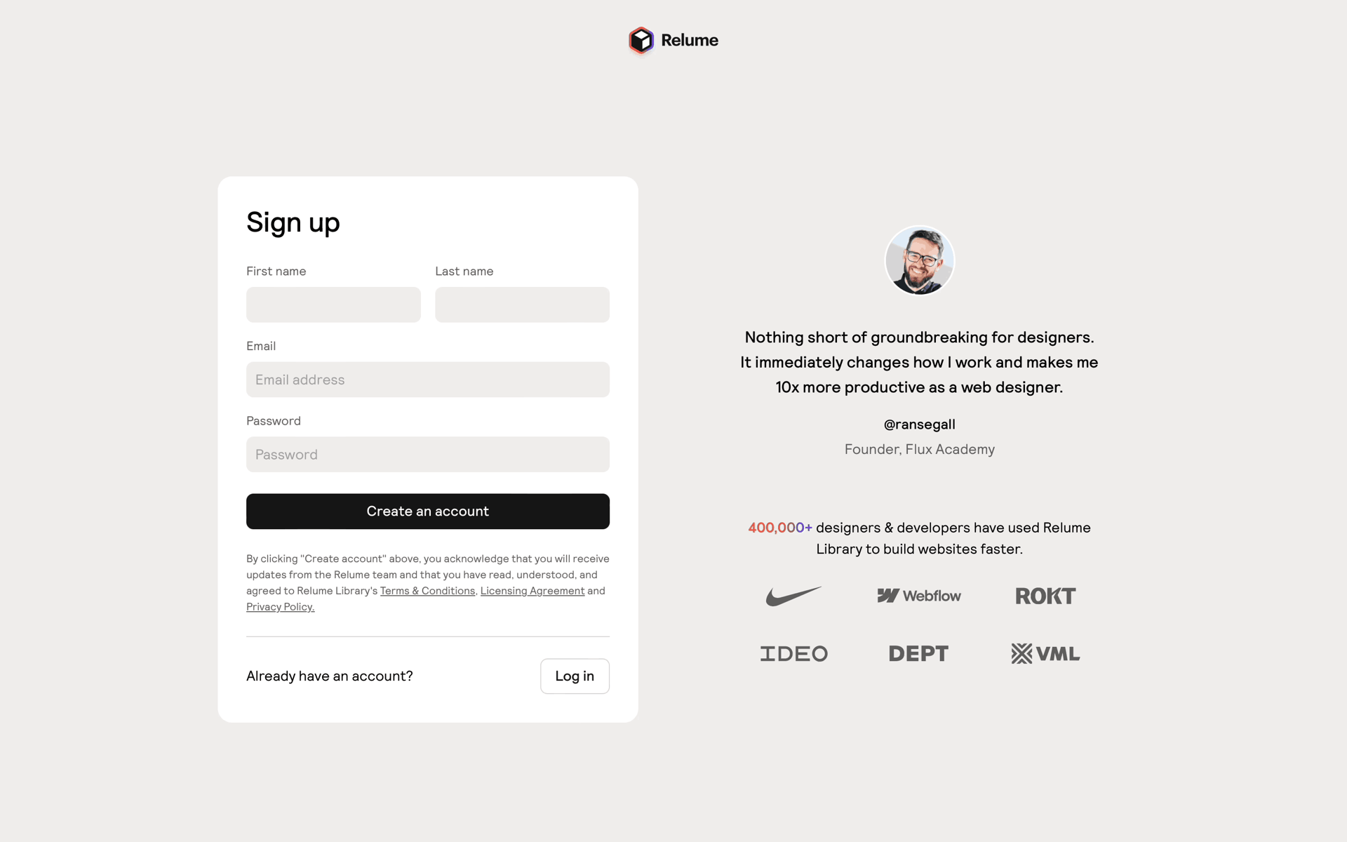 Relume Web AI interface screenshot 5