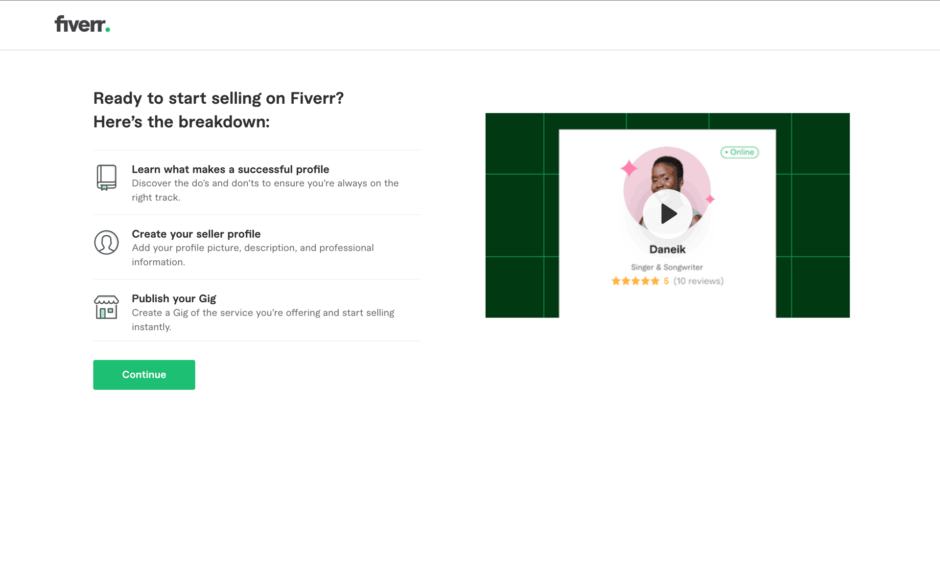 Fiverr Web Business interface screenshot 18