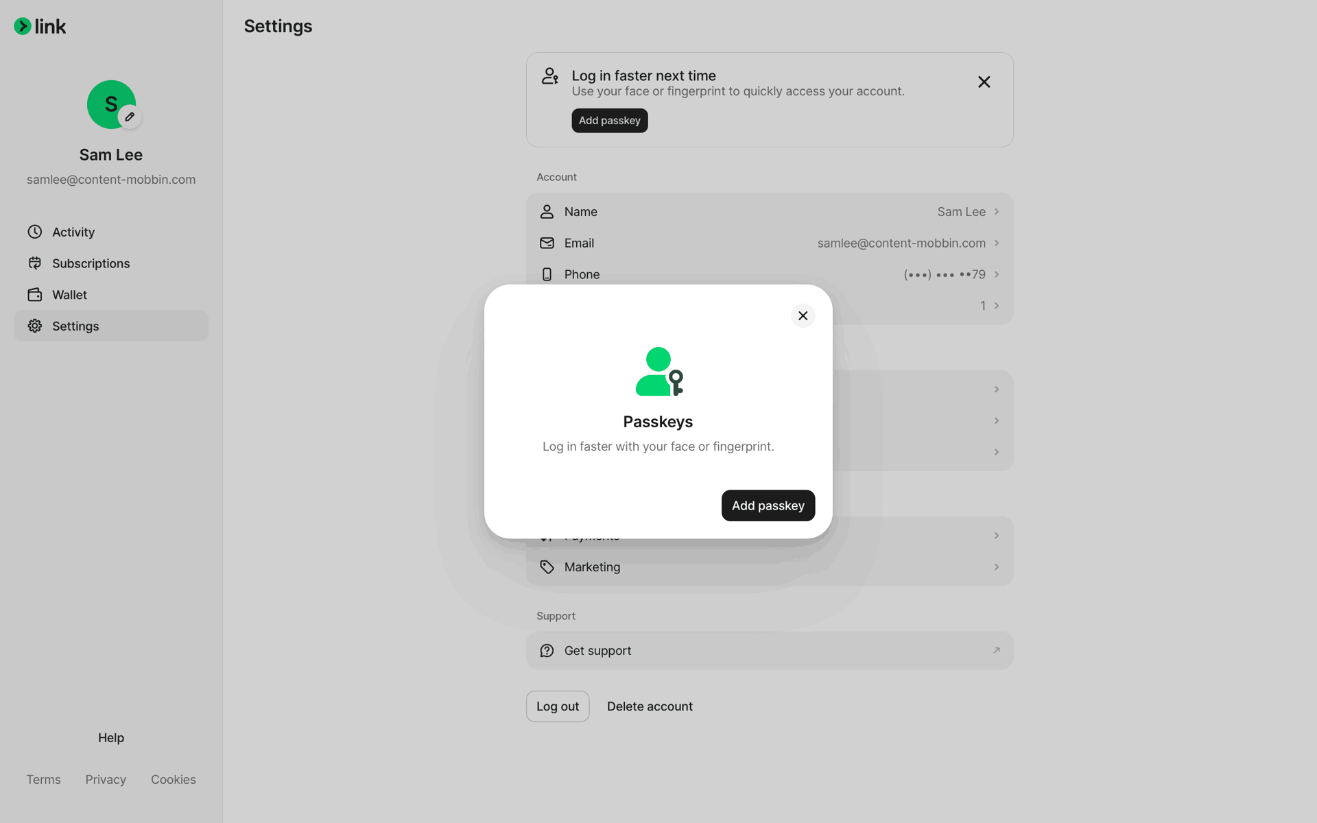 Link Web Finance interface screenshot 18