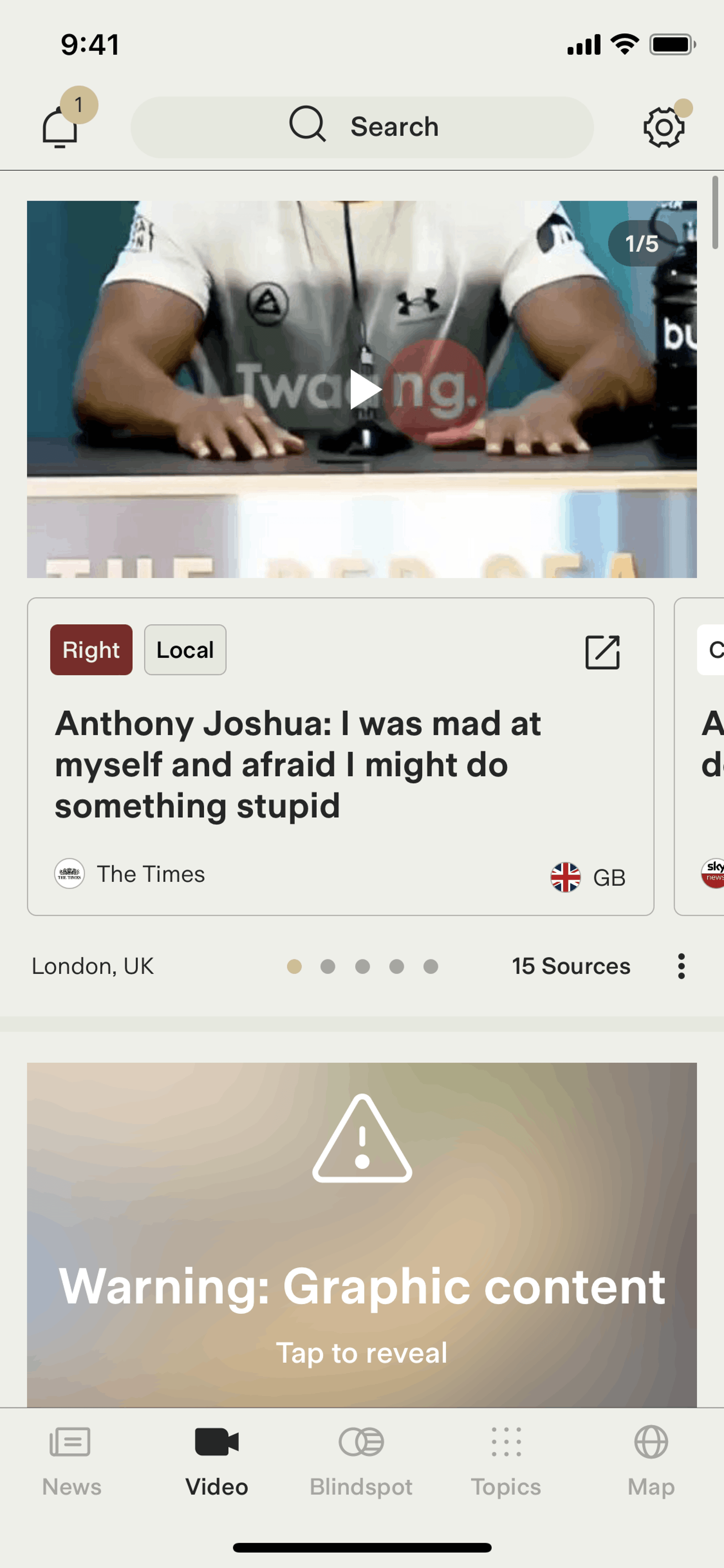 Ground News iOS News interface screenshot 4