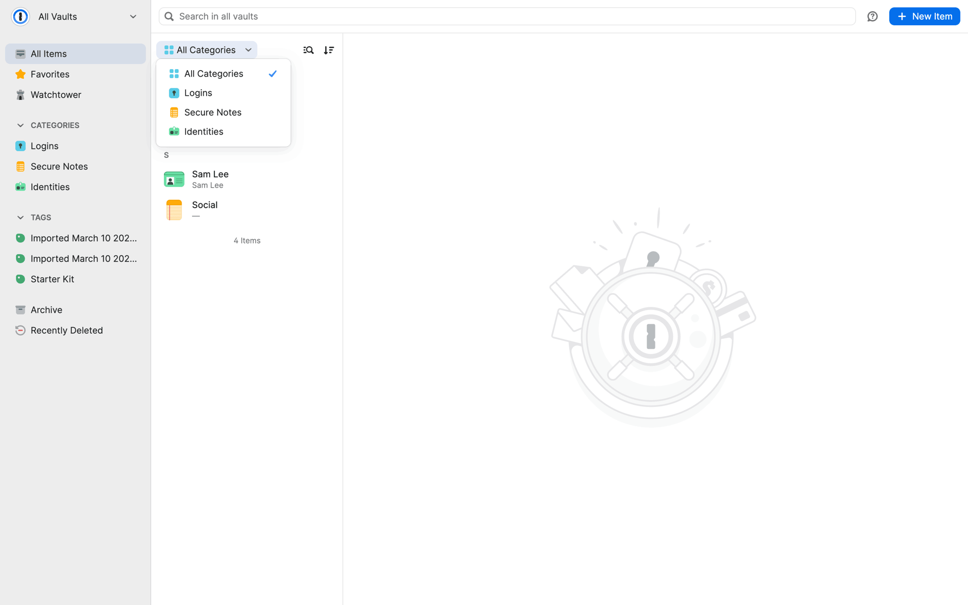 1Password Web Productivity interface screenshot 16