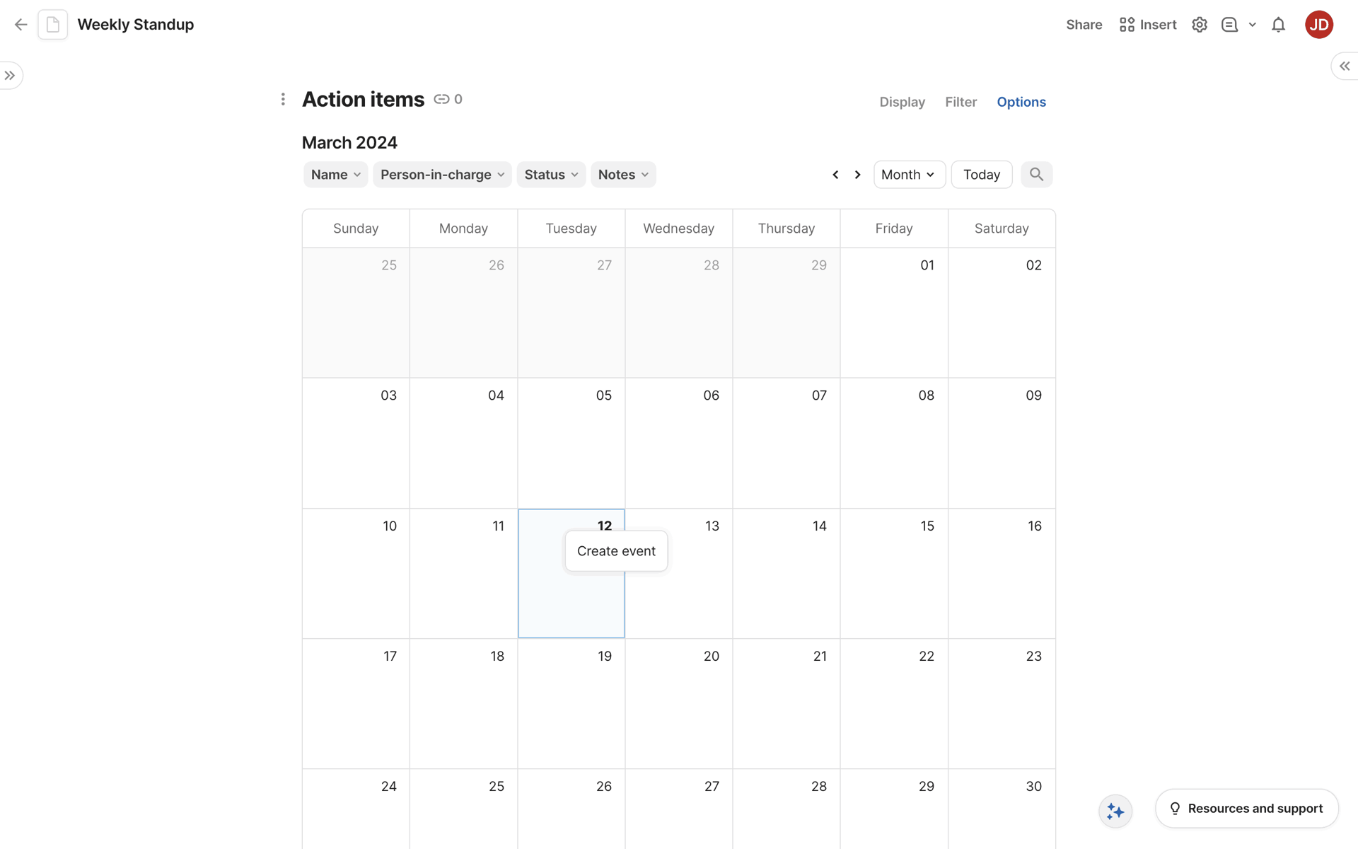 Coda Web Productivity interface screenshot 23