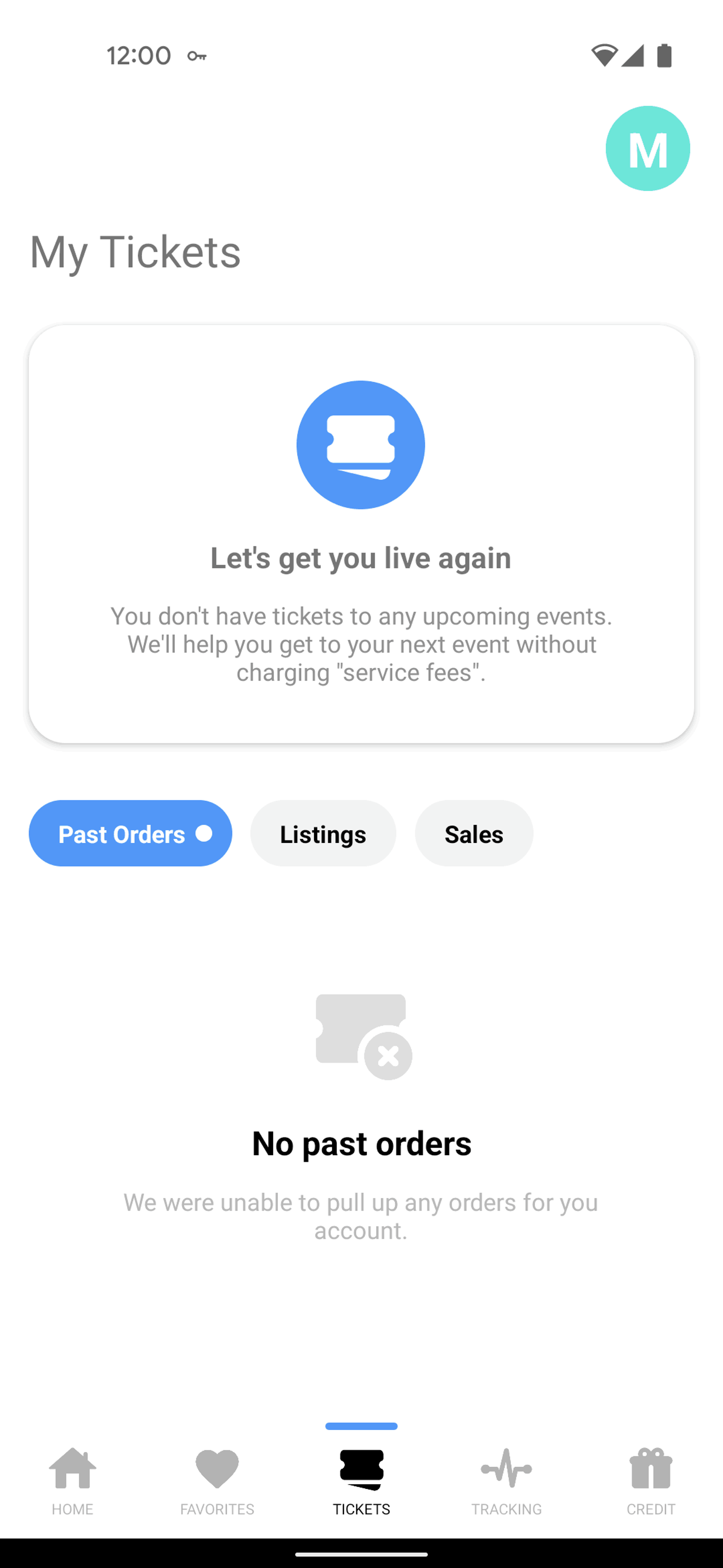 TickPick Android Entertainment interface screenshot 6
