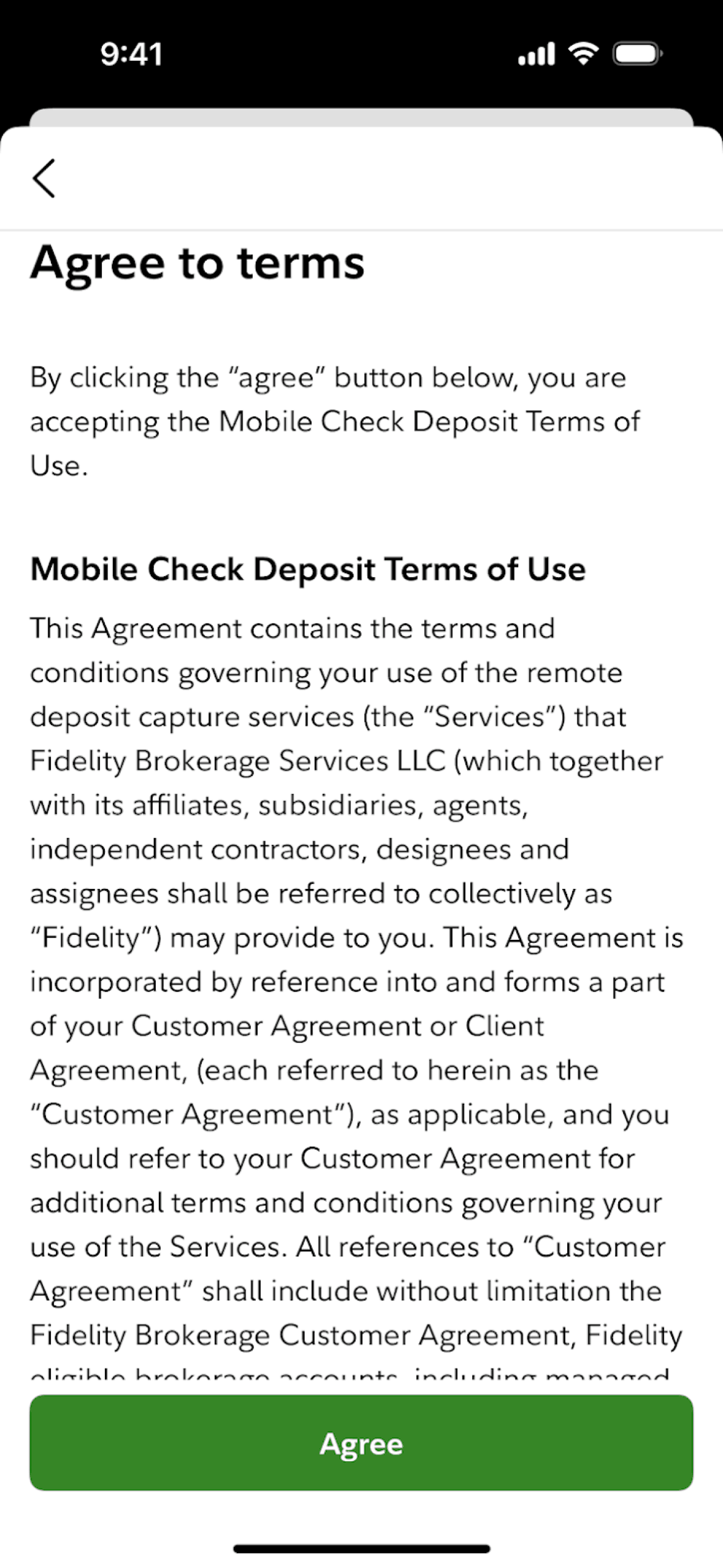 Fidelity iOS Finance interface screenshot 4