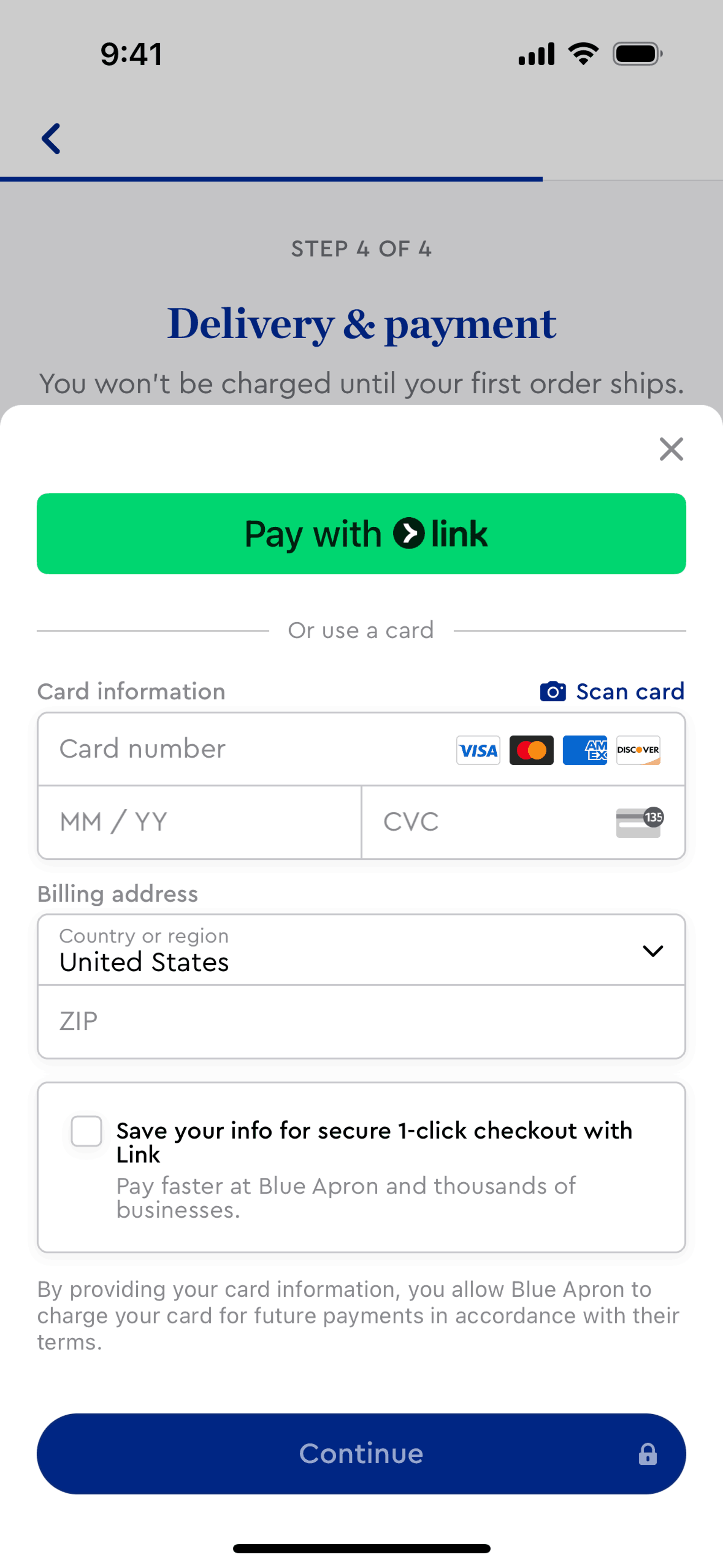 Blue Apron iOS Shopping interface screenshot 19