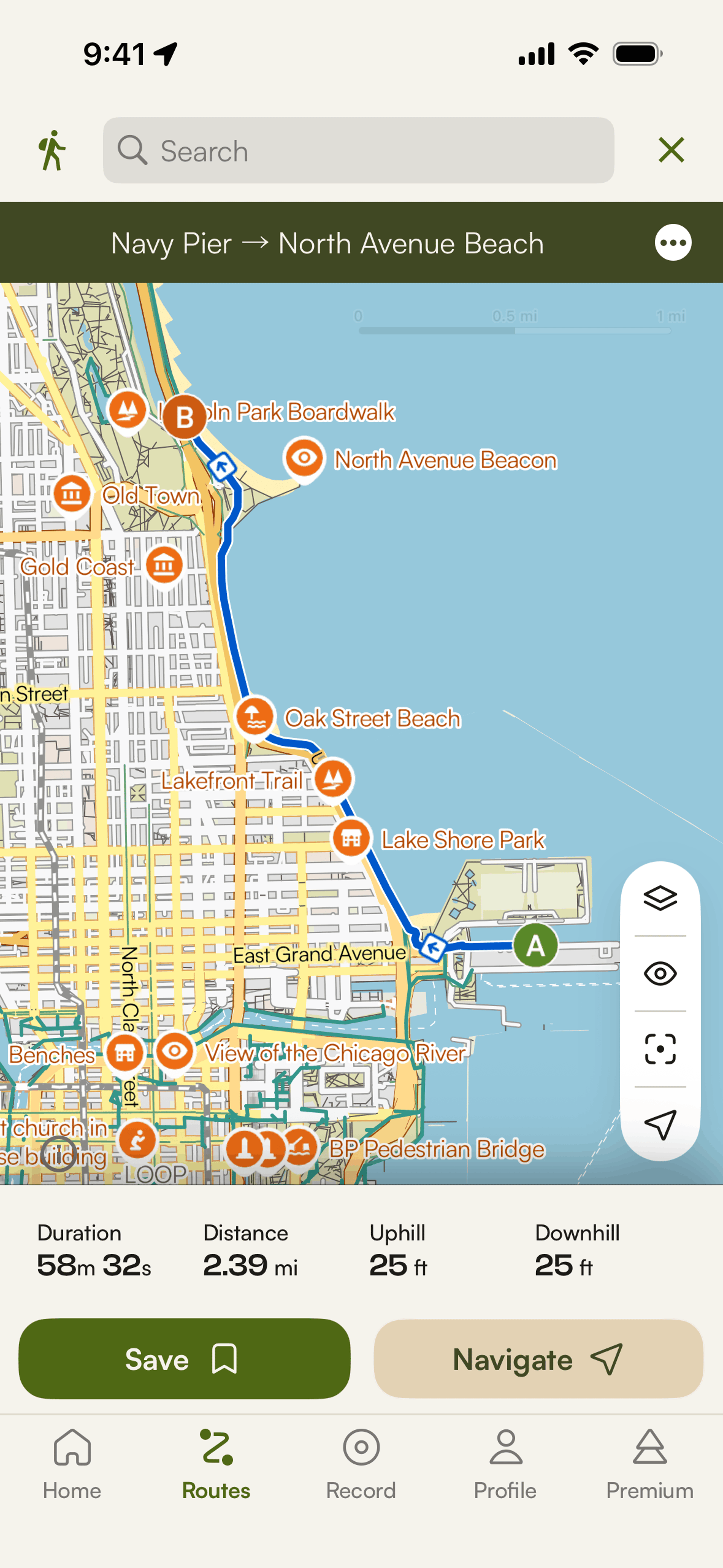 komoot iOS Health & Fitness interface screenshot 2