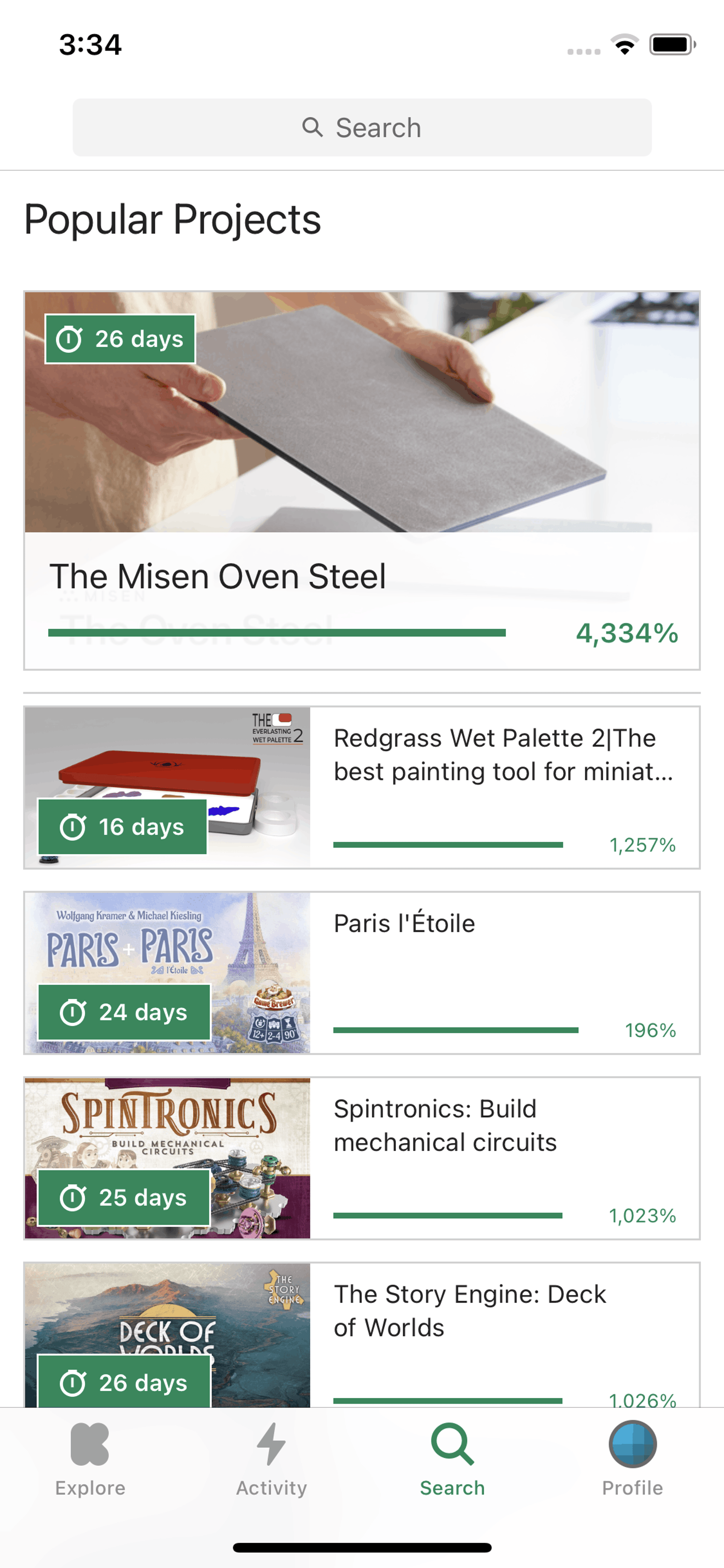 Kickstarter iOS Social Networking interface screenshot 15