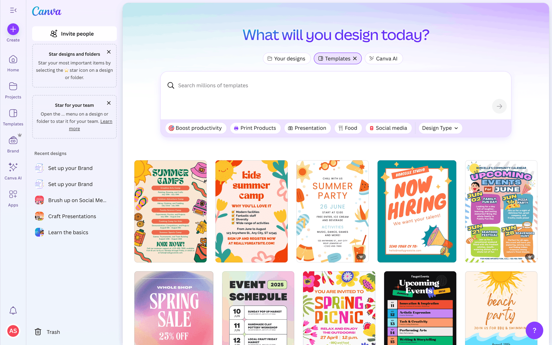Completing tour on Canva (web) screen 4
